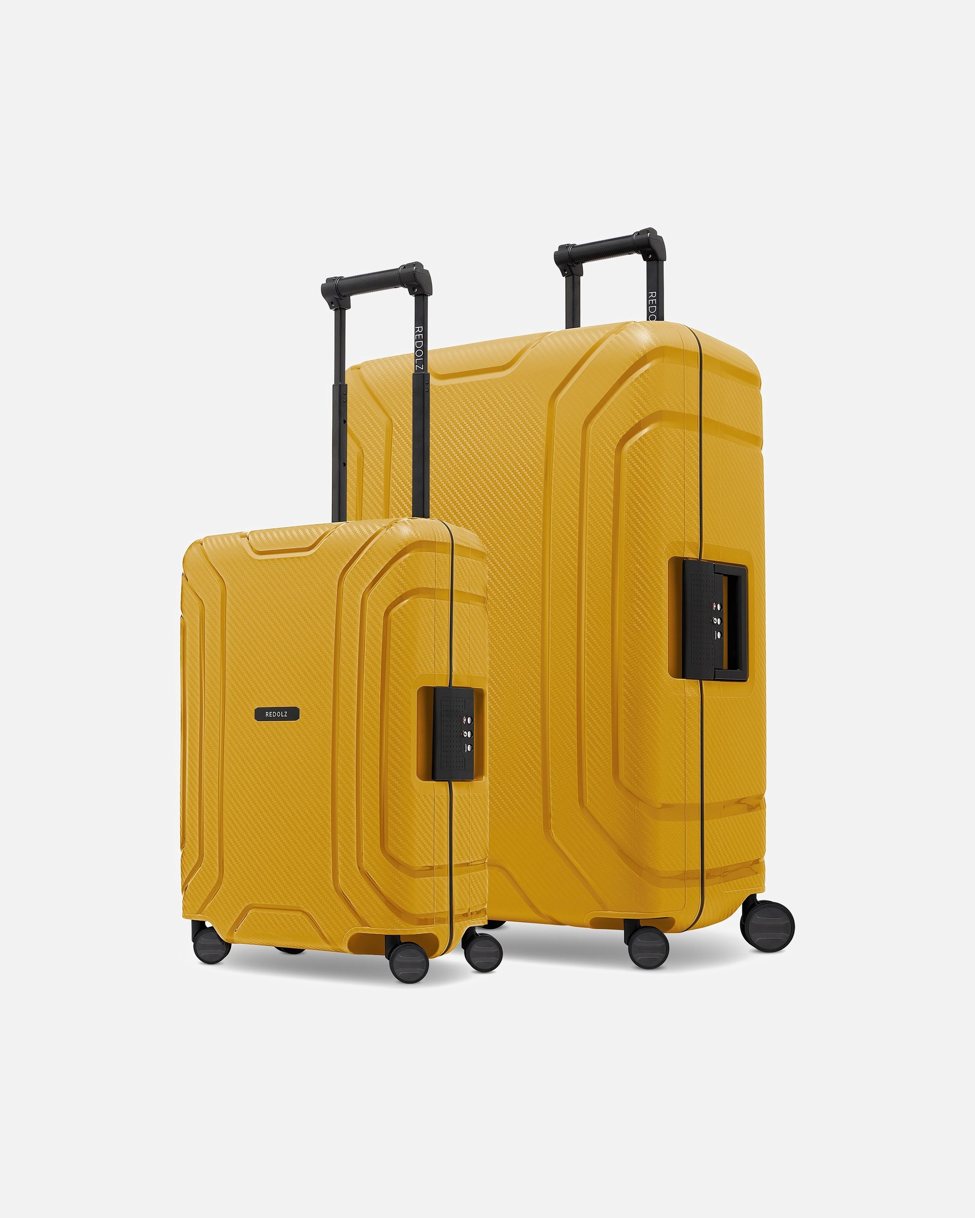 Valise for HommeSet de valises Essentials 15 à 4 roues, 2 pièces, avec fermeture à trois pointsdark yellow