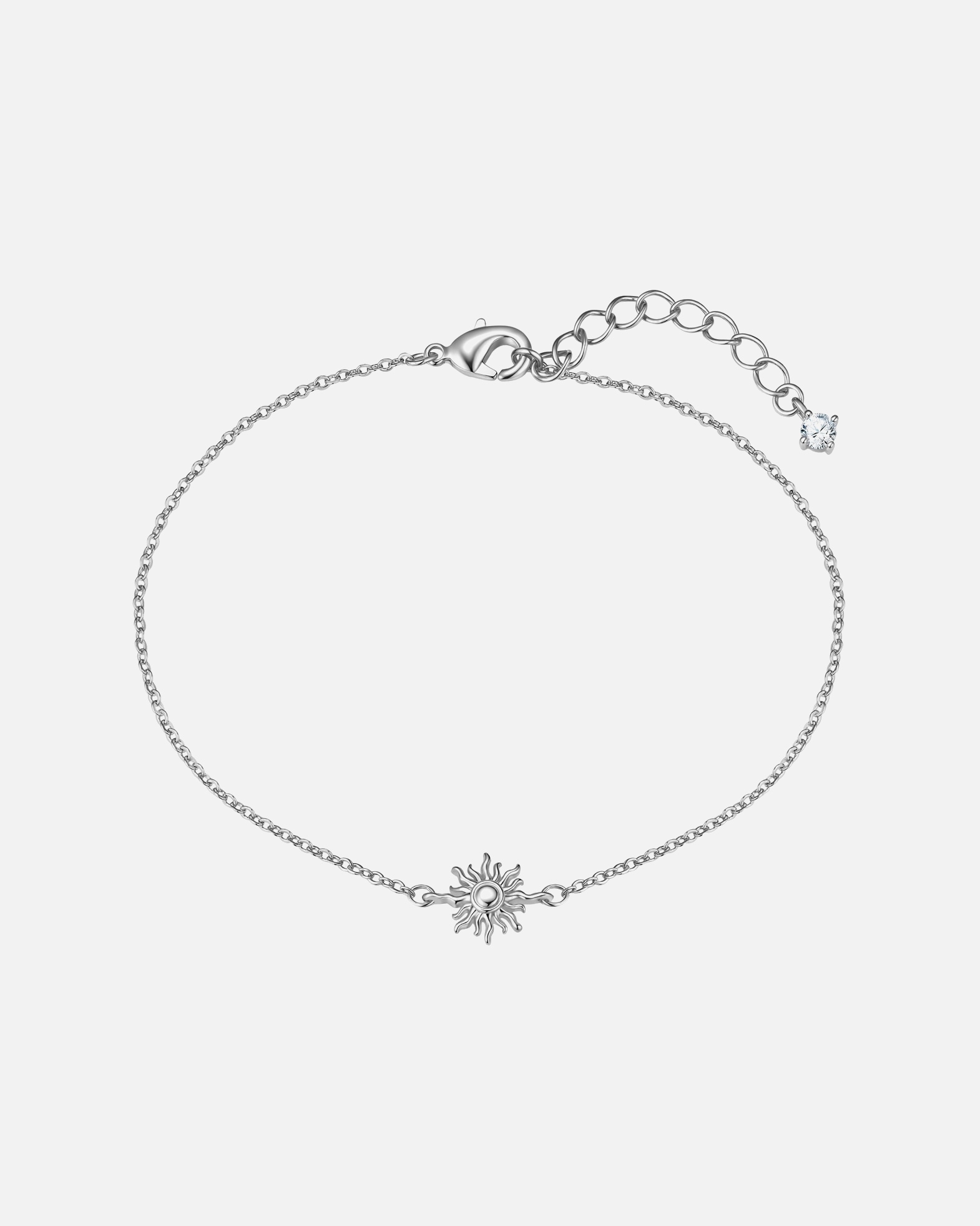 Bracelet for FemmeLulu & JaneBracelet Soleil en laiton en argent avec zirconium17,0 cm Basislänge + 3,0 cm Verlängerung