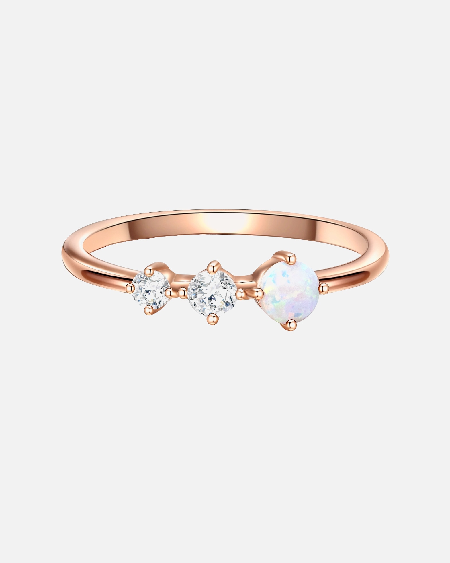 Bague for FemmeGlanzstücke MünchenBague en argent Argent sterling Oxyde de zirconium (CZ) en Or rose58