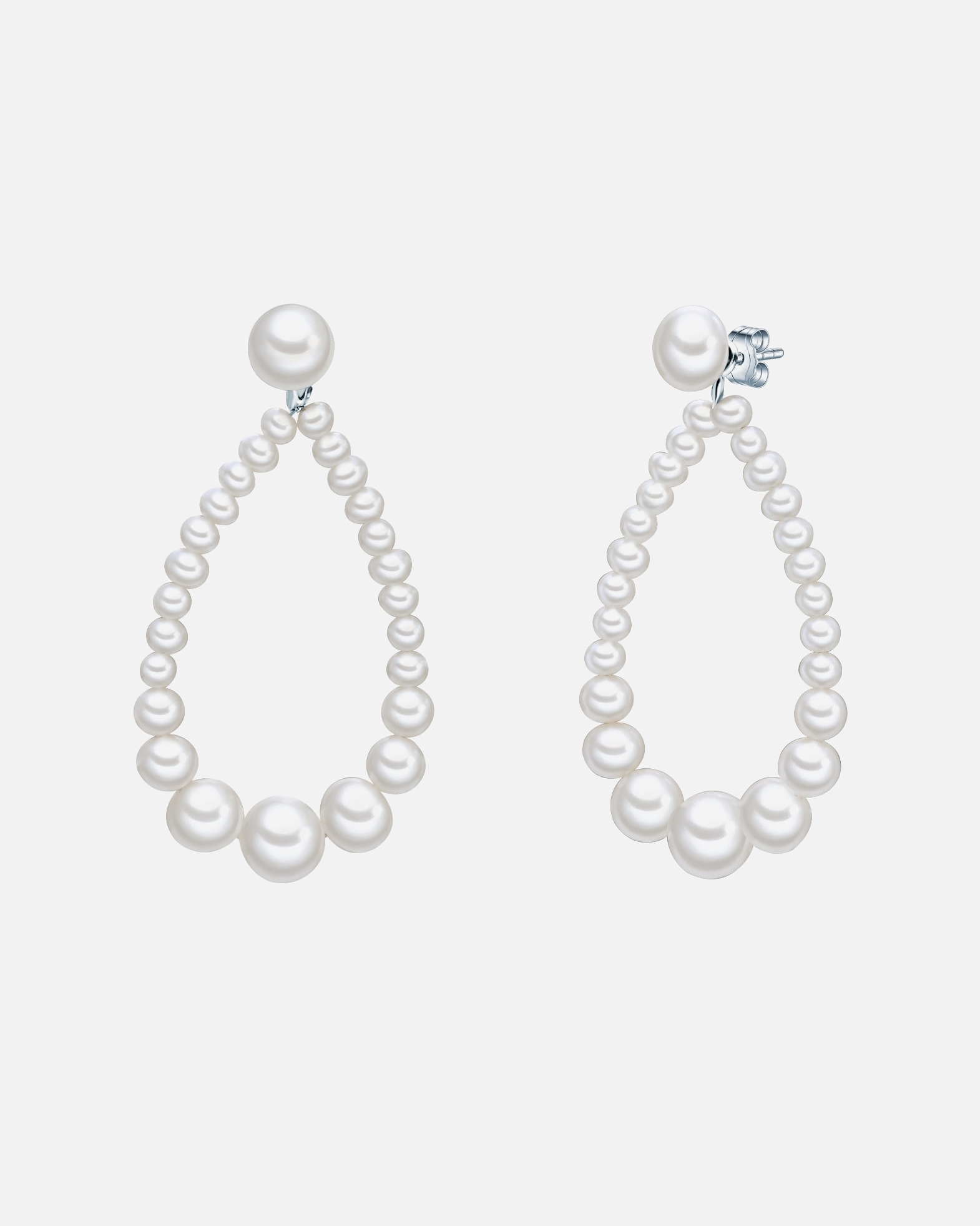 Boucle d'oreilles for FemmeValero PearlsBoucles d'oreille en perle Perle de culture d'eau douce Perle de culture d'eau douce en Blanc49,7 mm