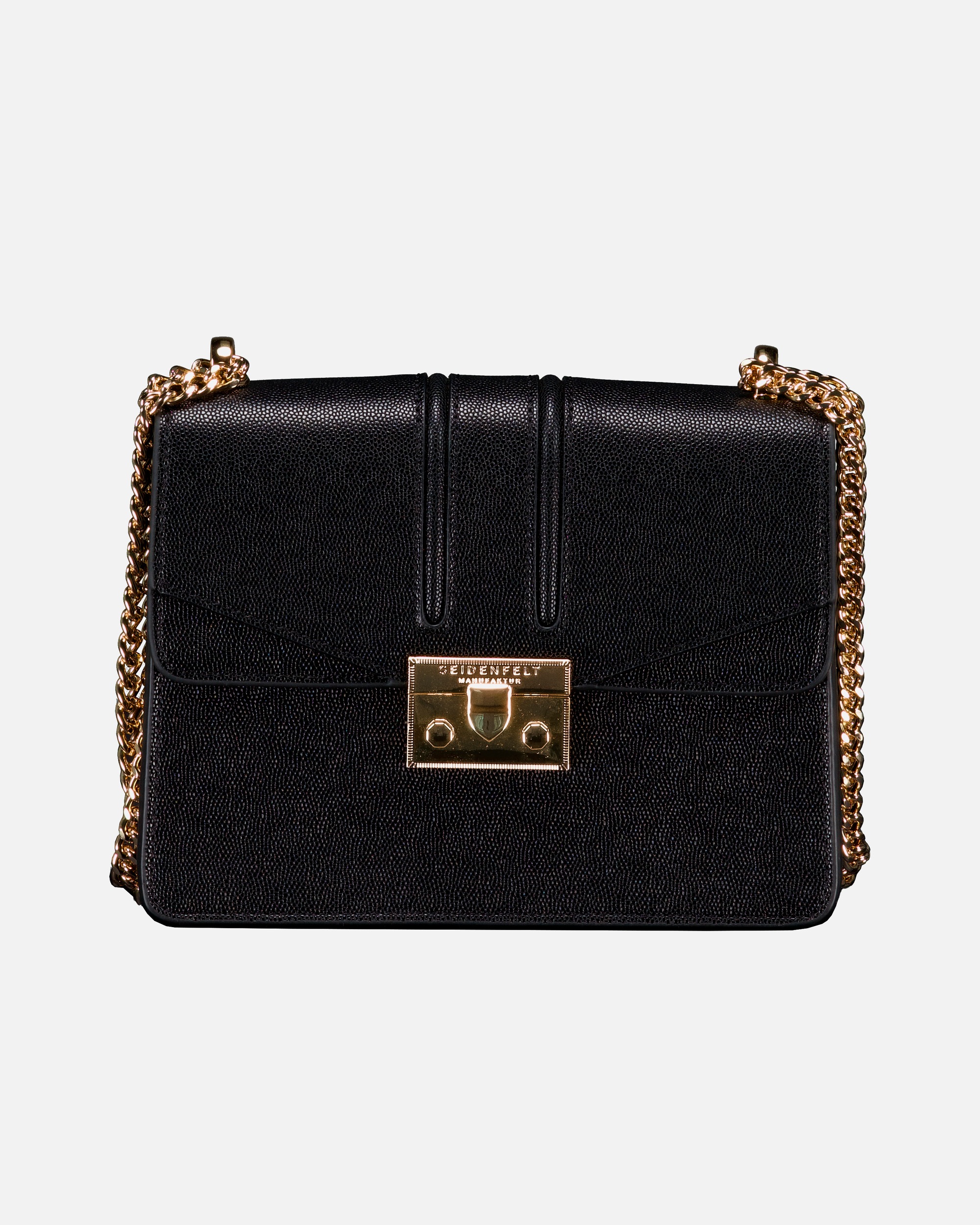 Tasche für Weiblich Seidenfelt Roros Umhängetasche 21 cm black/gold
