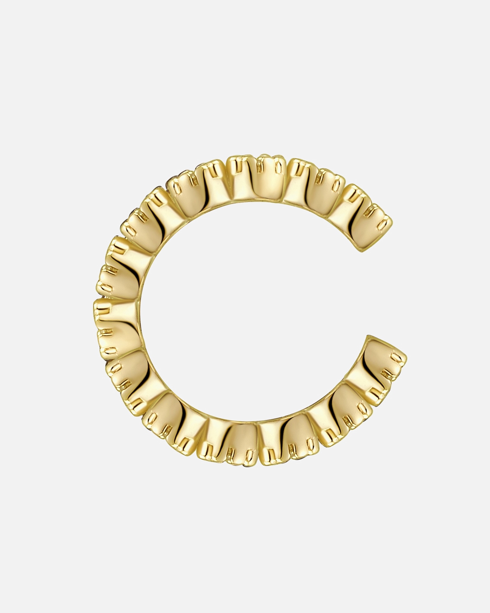 Boucles d'oreilles Ear Cuff for FemmeGlanzstücke MünchenManchette d'oreille en argent Argent sterling Oxyde de zirconium (CZ) en Or jaune15,1 mm