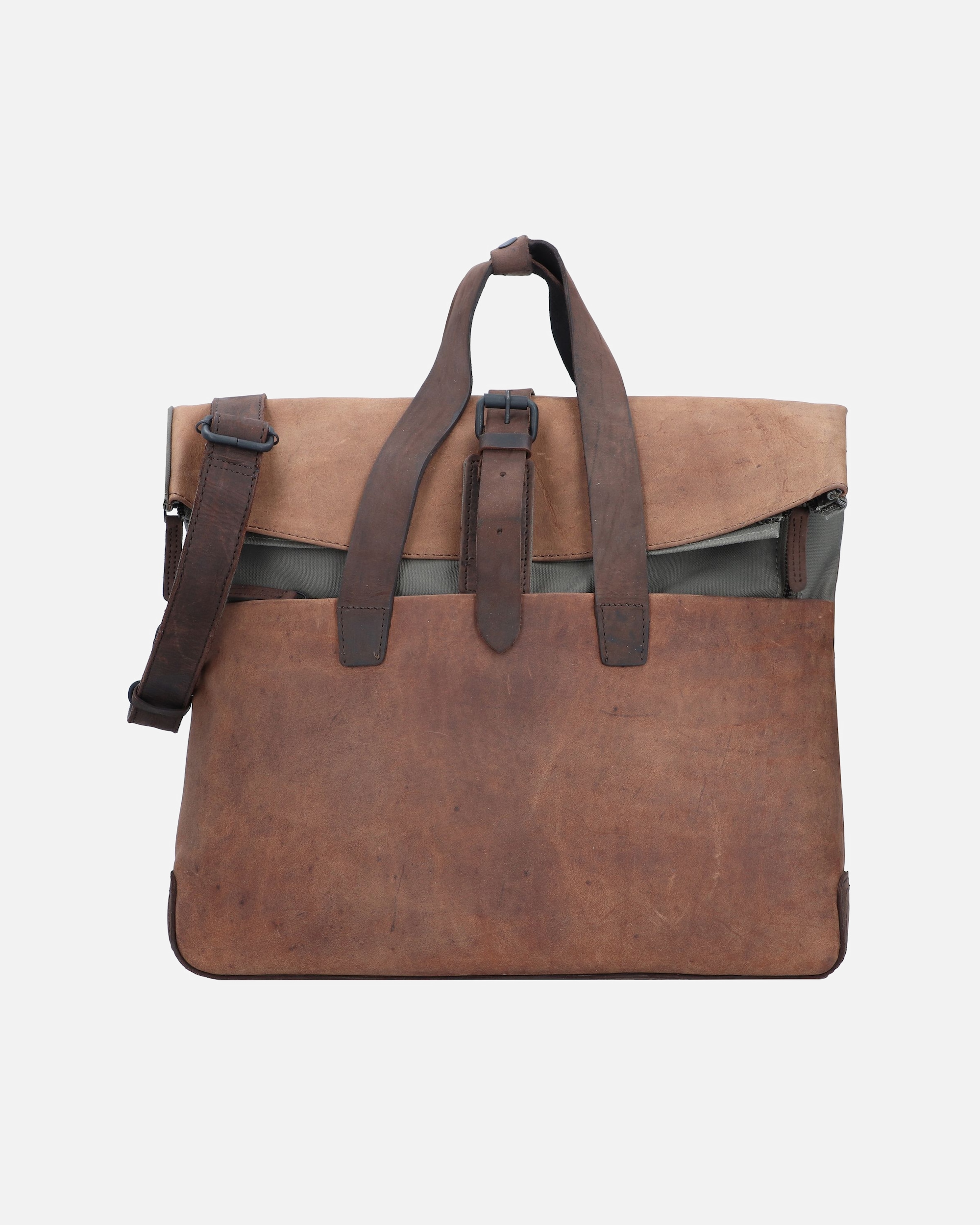 Laptoptasche für Männlich Harold's Twister Aktentasche Leder 40 cm Laptopfach natur