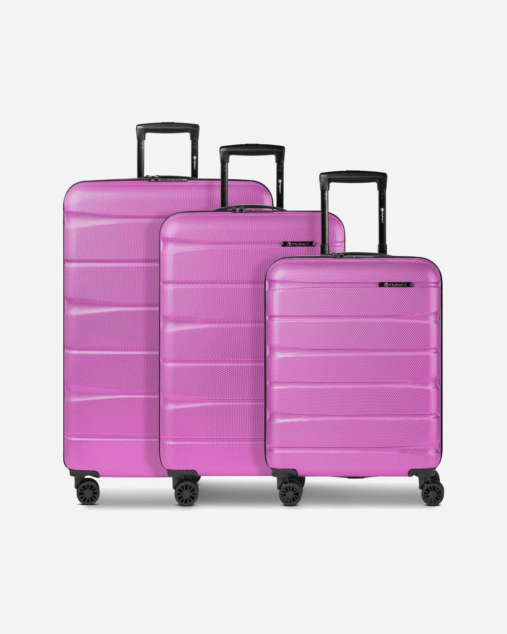 Valise for HommeFrankyMunich 4.0 4 roues Set de valises 3 pièces avec soufflet d'extensionpink dull