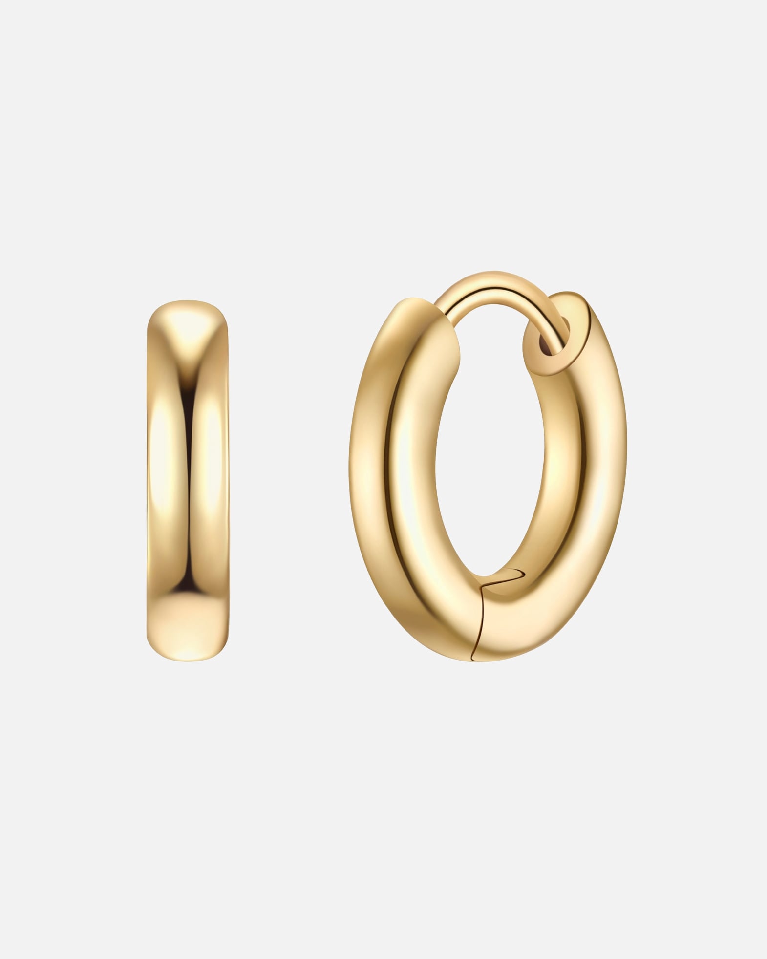 Créoles for FemmeCréoles en argent sterling en or jaune14,5 mm