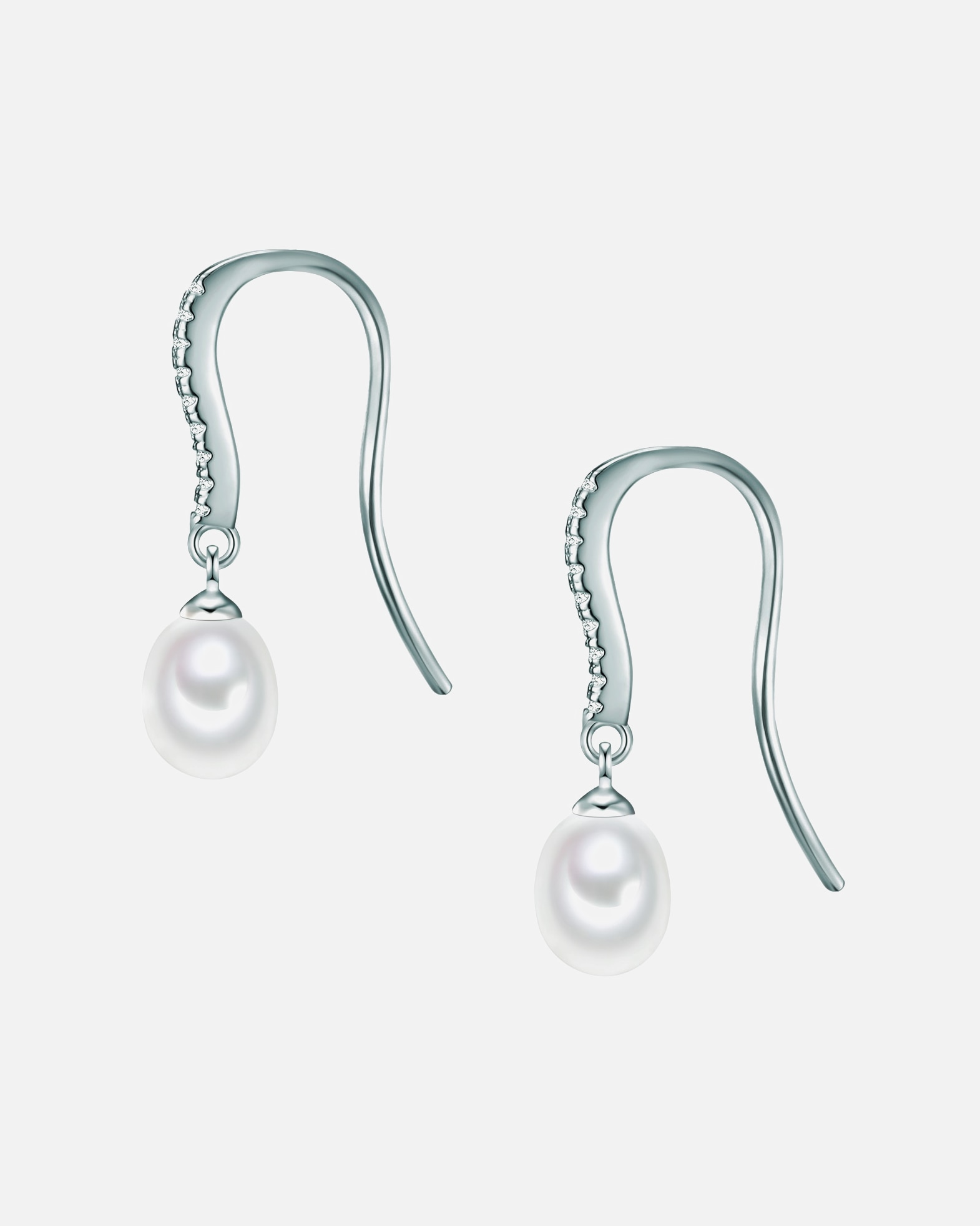 Boucle d'oreilles for FemmeValero PearlsBoucles d'oreille en perle Argent sterling Oxyde de zirconium (CZ) Perle de culture d'eau douce en Or rose25,2 mm