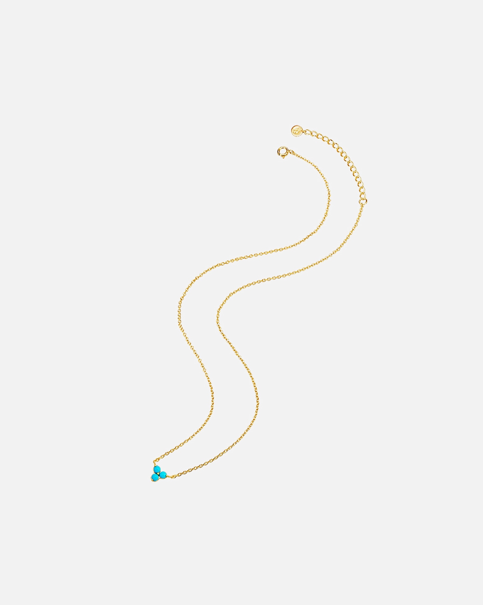 Collier for FemmeGlanzstücke MünchenCollier en argent Argent sterling Turquoise reconstituée en Or jaune40,0 cm Basiskette + 5,0 cm Verlängerung