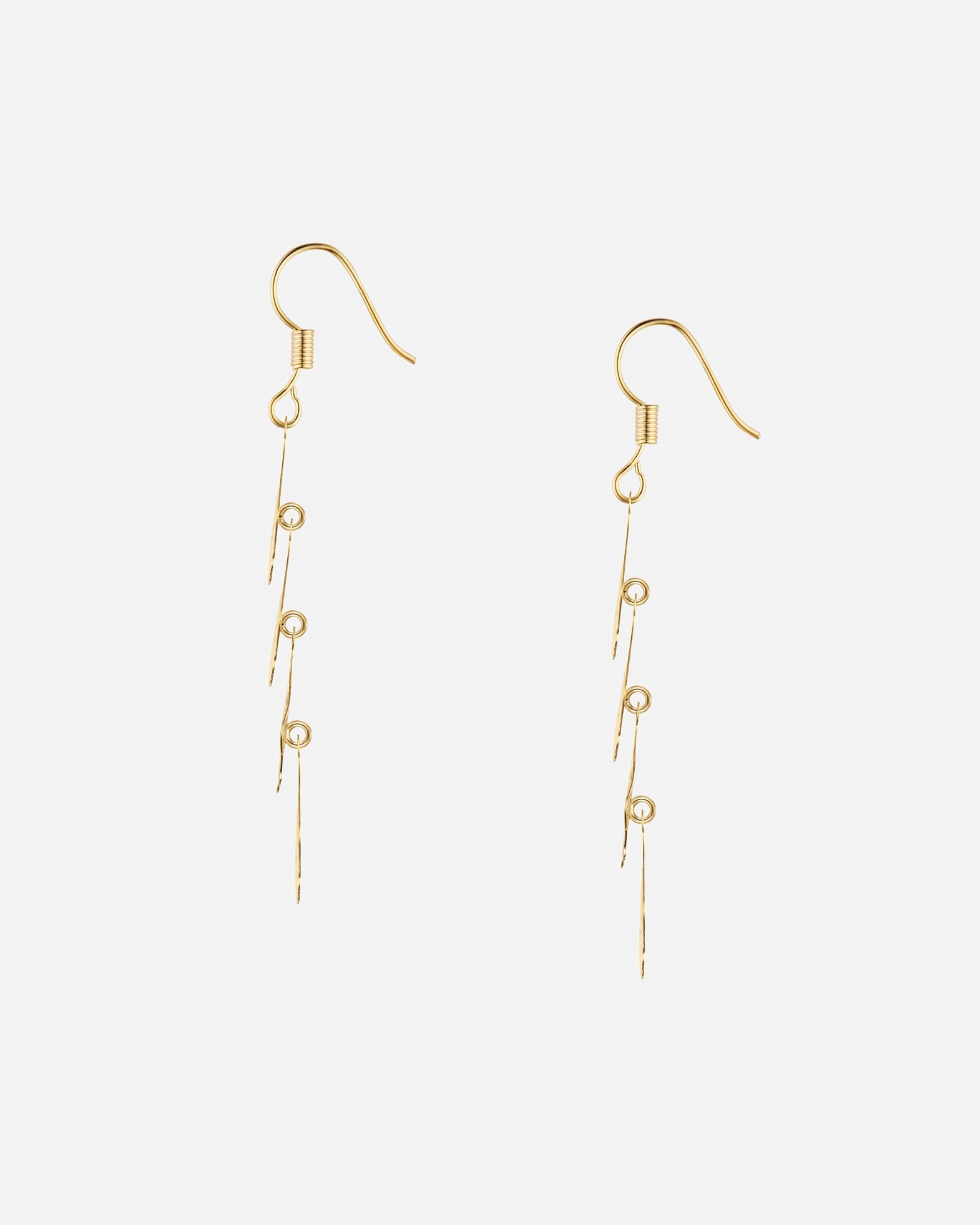 Ohrringe für Weiblich Yokoamii Ohrhänger Ginkgoblatt aus Metall-Legierung in gelbgold 63,0 mm