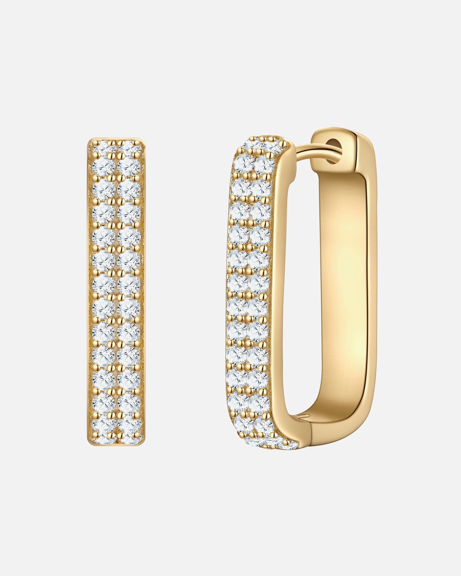 Créoles for FemmeCréoles en argent sterling en or jaune avec zirconium17,8 mm