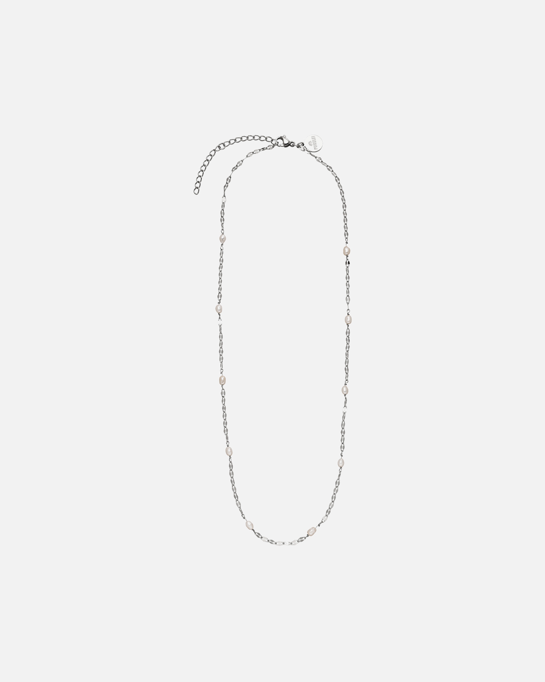 Collier for UnisexePureleiPerle délicate Chaîne 100% acier inoxydableArgent