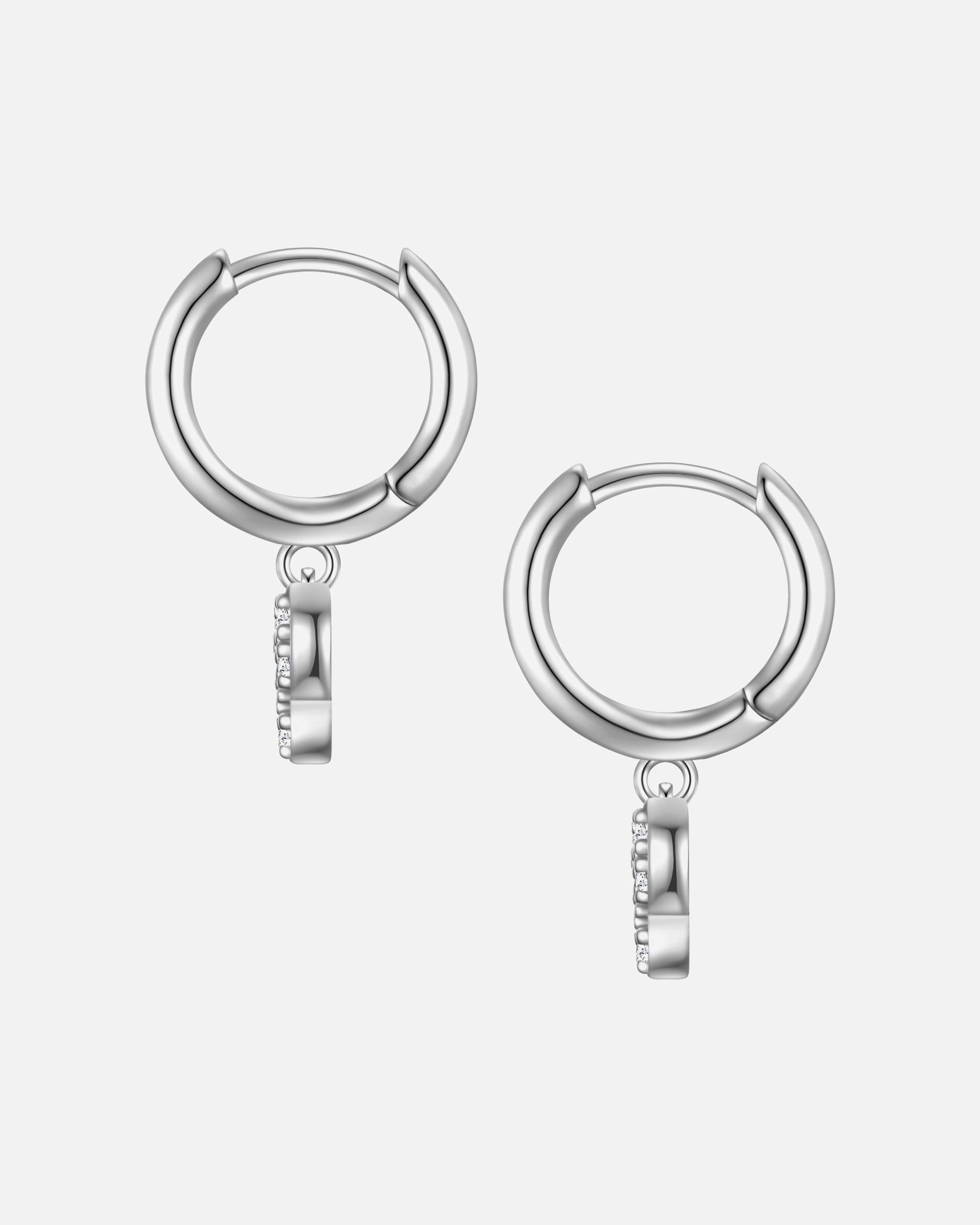 Créoles for FemmeGlanzstücke MünchenCréoles Papillon en Argent Sterling en argent avec Zirconium17,5 mm