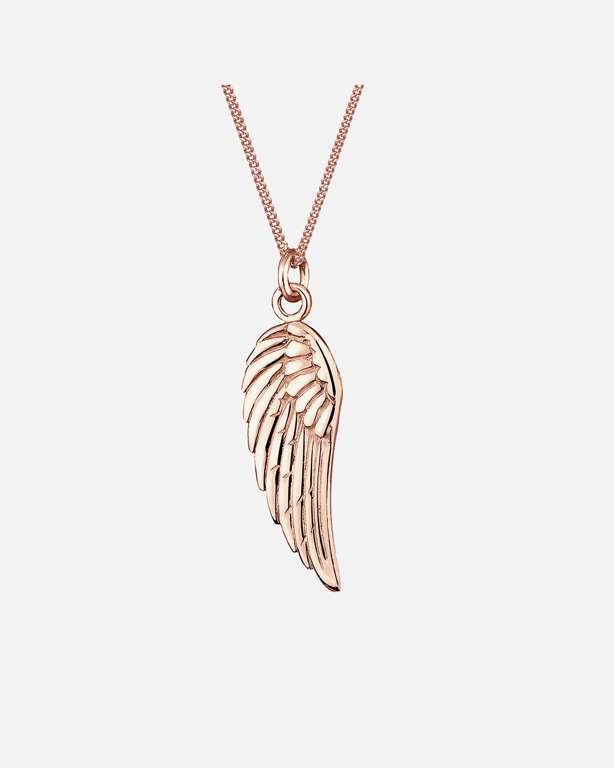 Halskette für Weiblich Elli Panzerkette Engel Flügel Basic 925 Sterling Silber rosefarben
