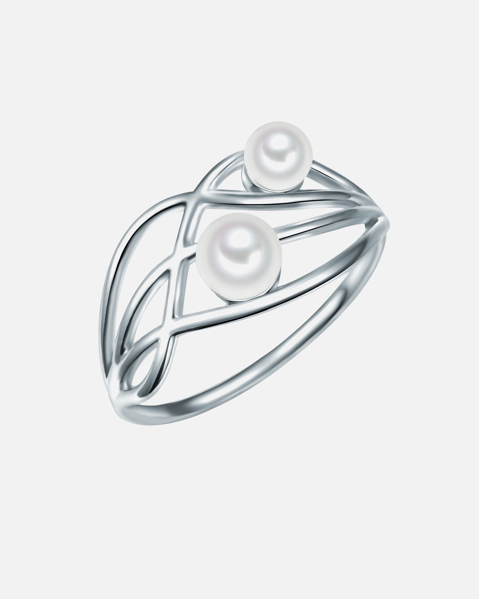 Bague for FemmeLulu & JaneBague Laiton Perles organiques en Argent56