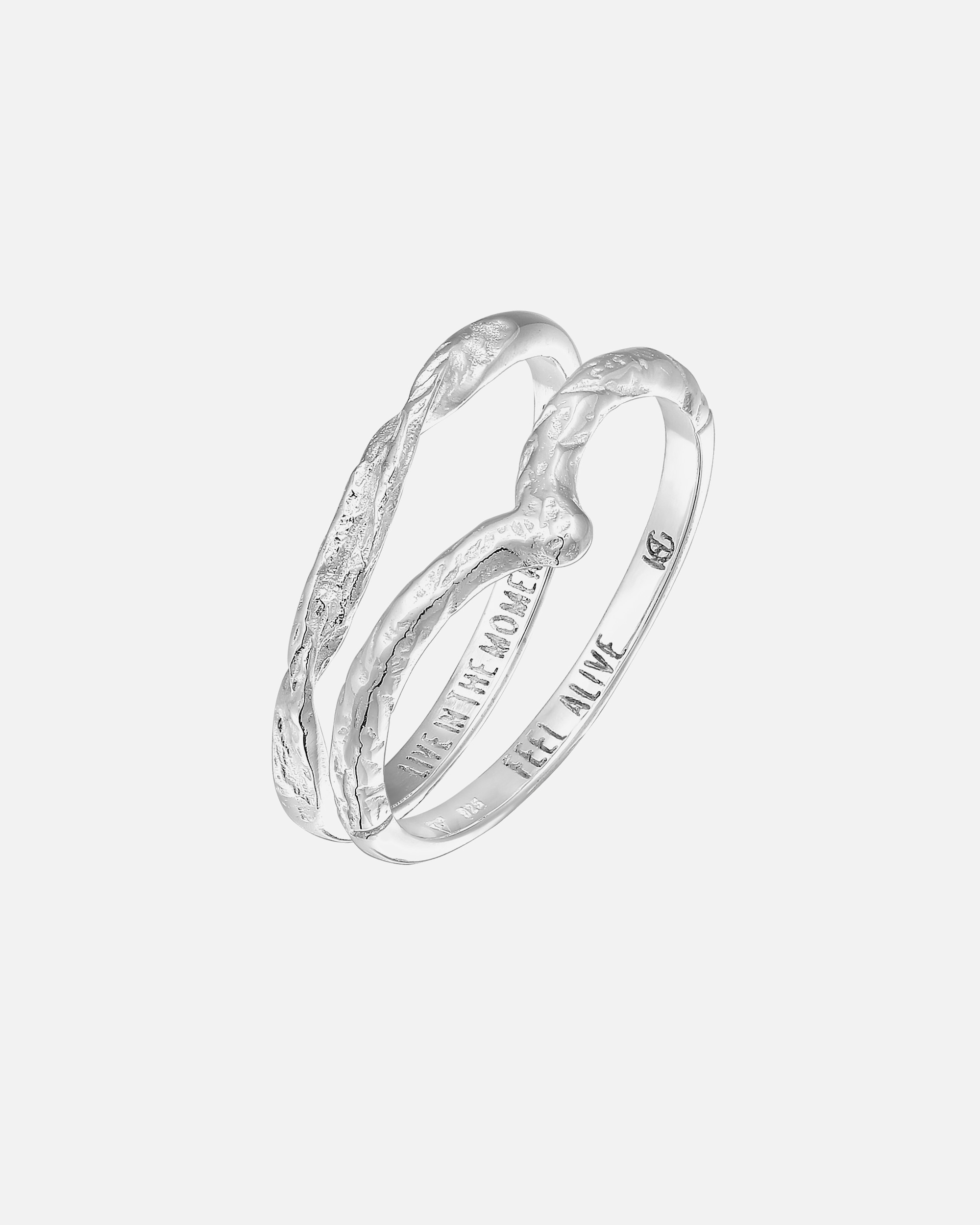 Bague for FemmeHaze & GloryDefault Brand LineHG HAZE & GLORY - Bague Femmes en argent sterling 925, Bijoux Femmes, Bagues en argent oxydé, Set de bagues empilées, Vintage, Feel Alive58