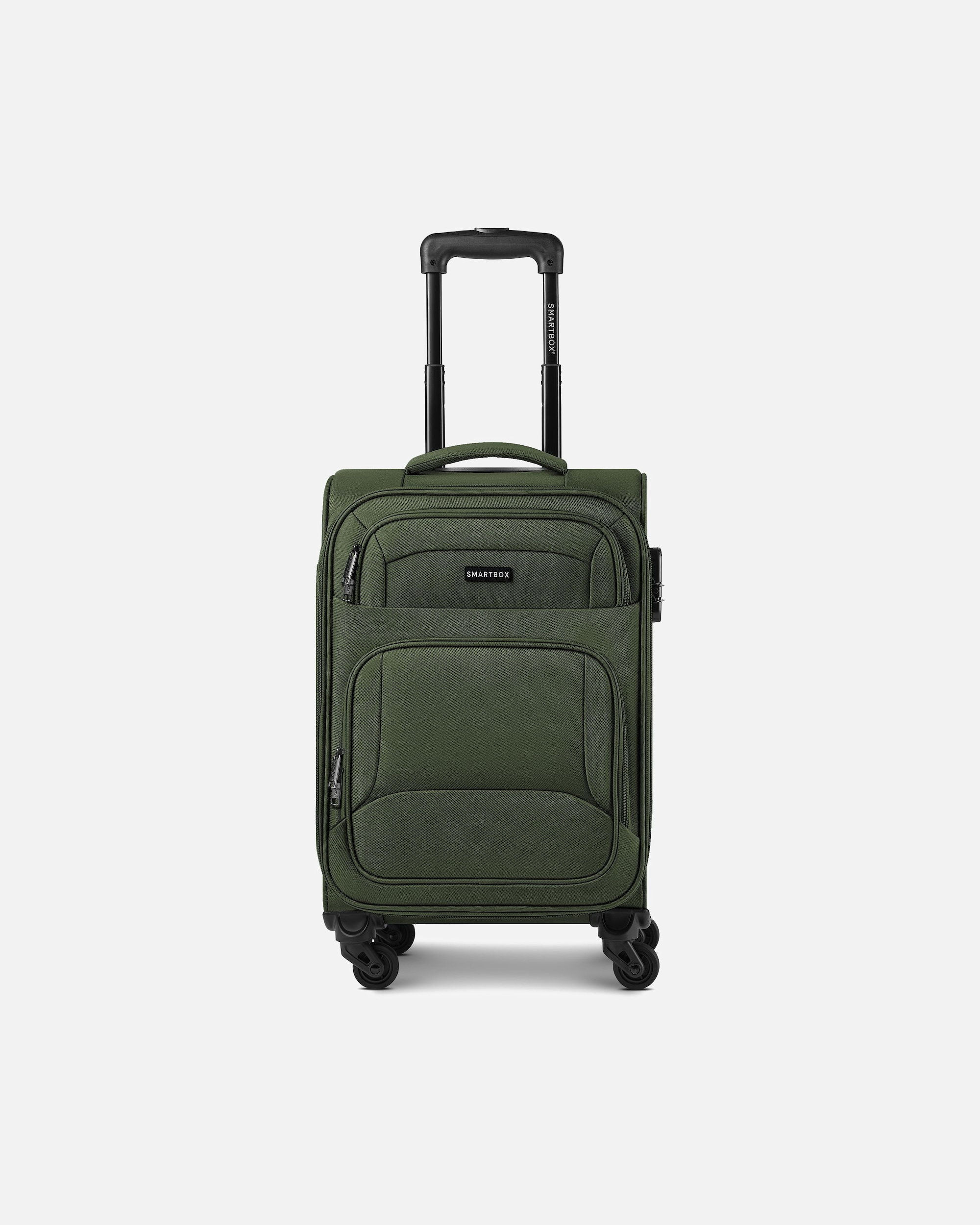 Handgepäckkoffer für Männlich Smartbox Default Brand Line Edition 04 4 Rollen Kabinentrolley 55 cm mit Dehnfalte slate-green