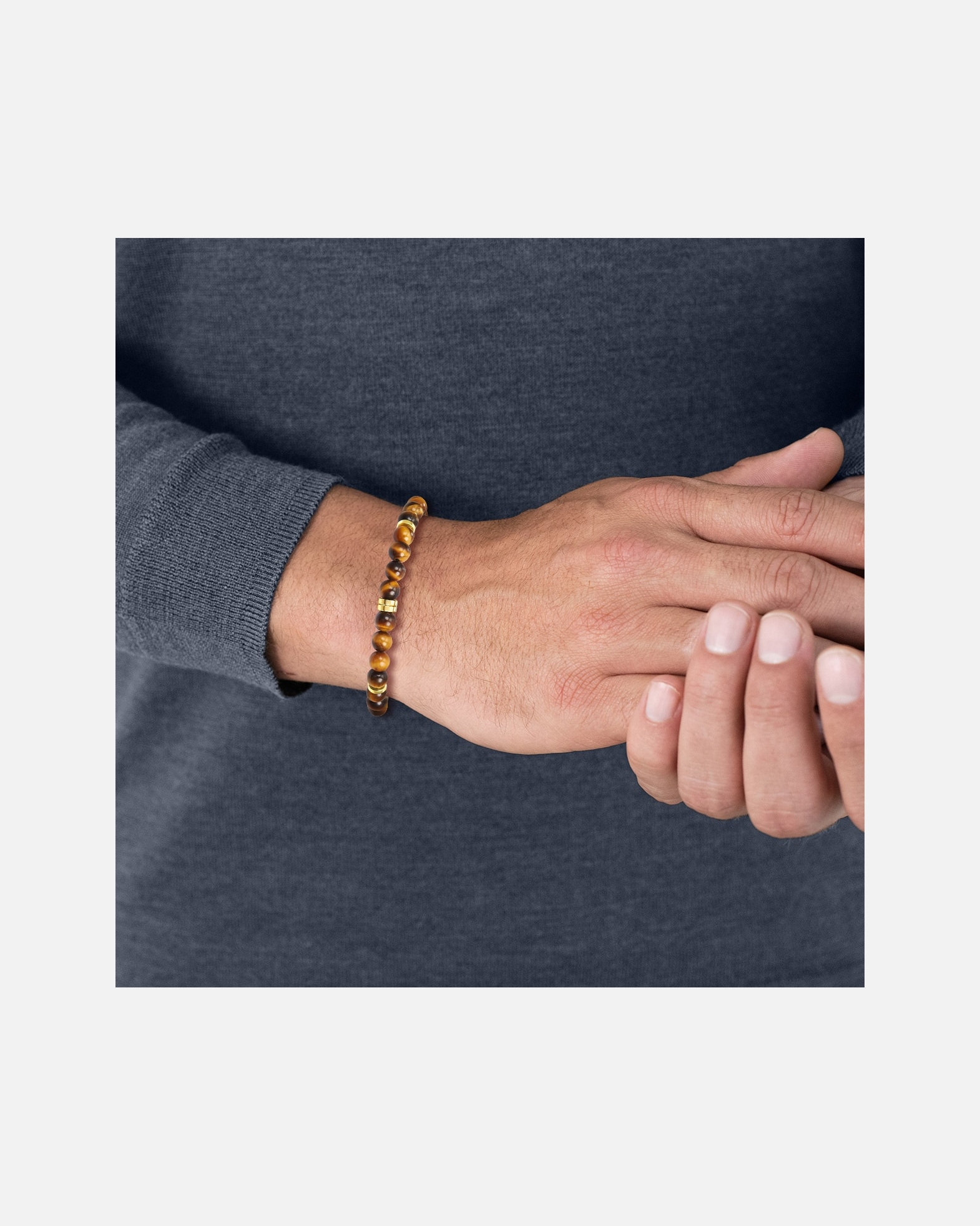 Bracelet for HommeMännerglanzBracelet en Argent sterling en Or jauneflexibel einstellbar