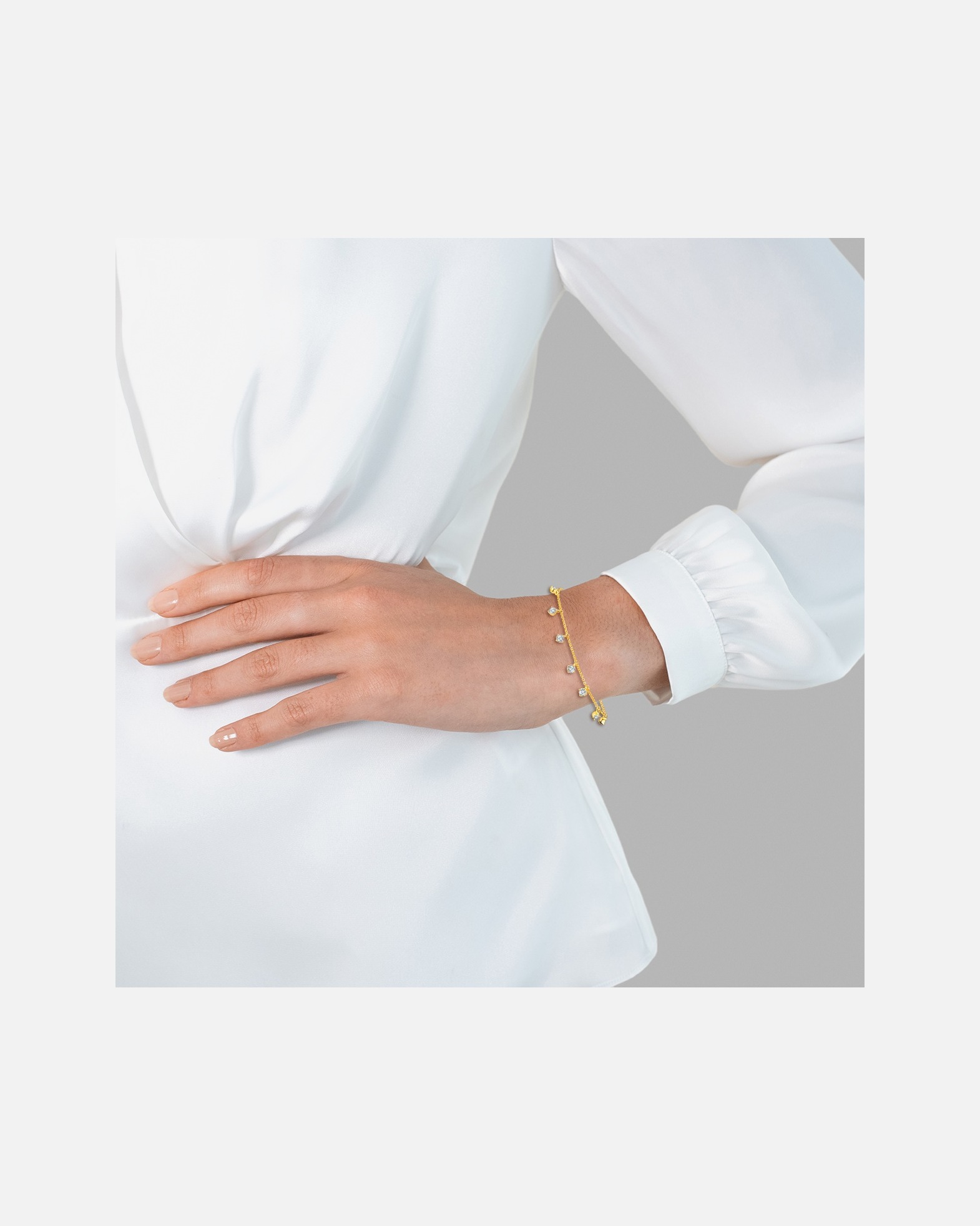 Armband für Weiblich Lulu & Jane Armband aus Metall in Gelbgold mit verziert mit Kristallen von Swarovski® 17,0 cm Basislänge + 3,0 cm Verlängerung