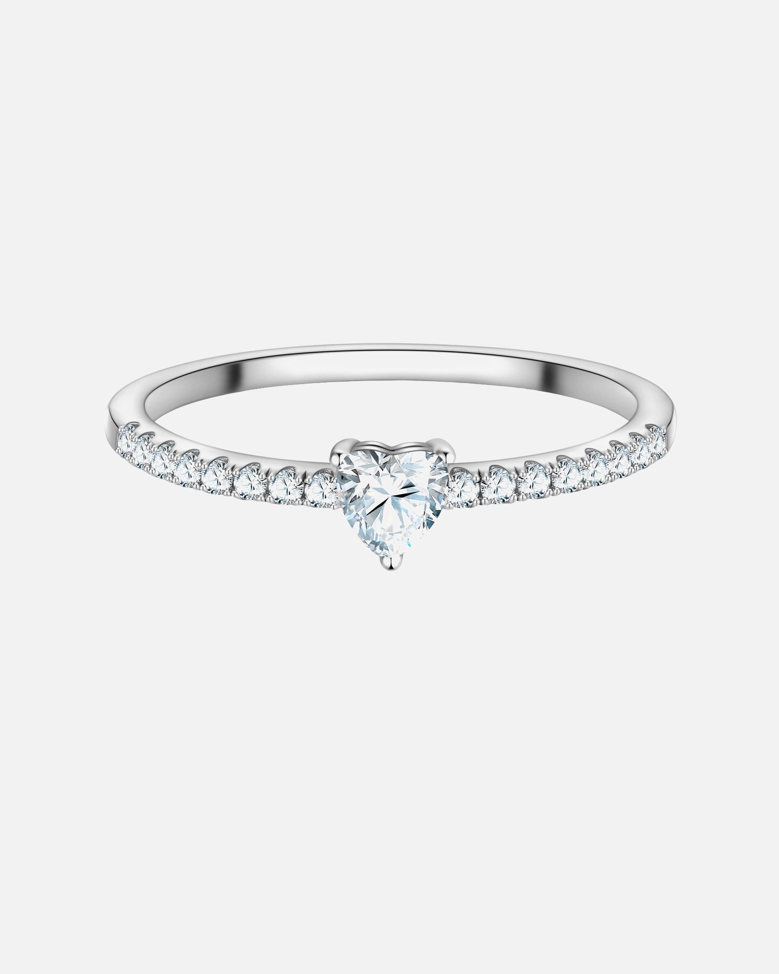 Bague for FemmeTrilaniBague Cœur en Argent Sterling en argent avec Zirconium52