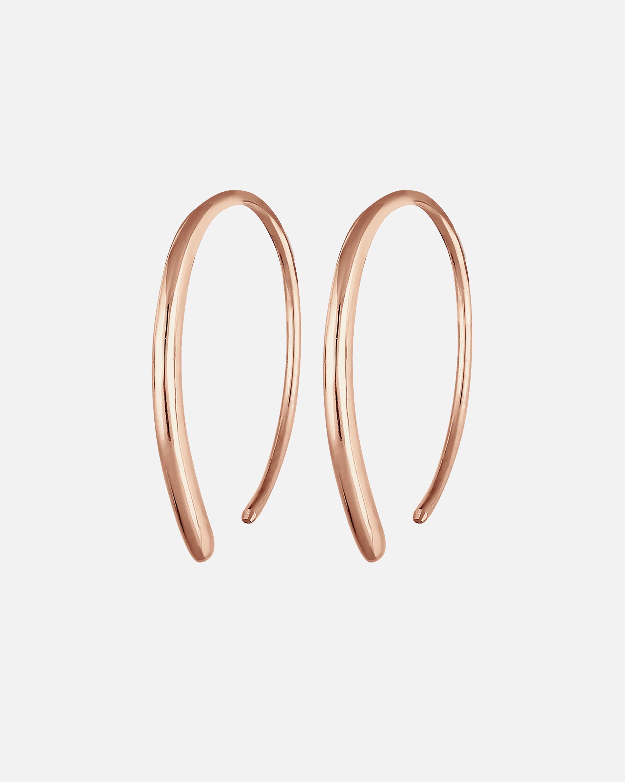 Boucle d'oreilles for FemmeElliFemmes Créoles Pull-Through Geo Basique en Argent Sterling 925rosefarben