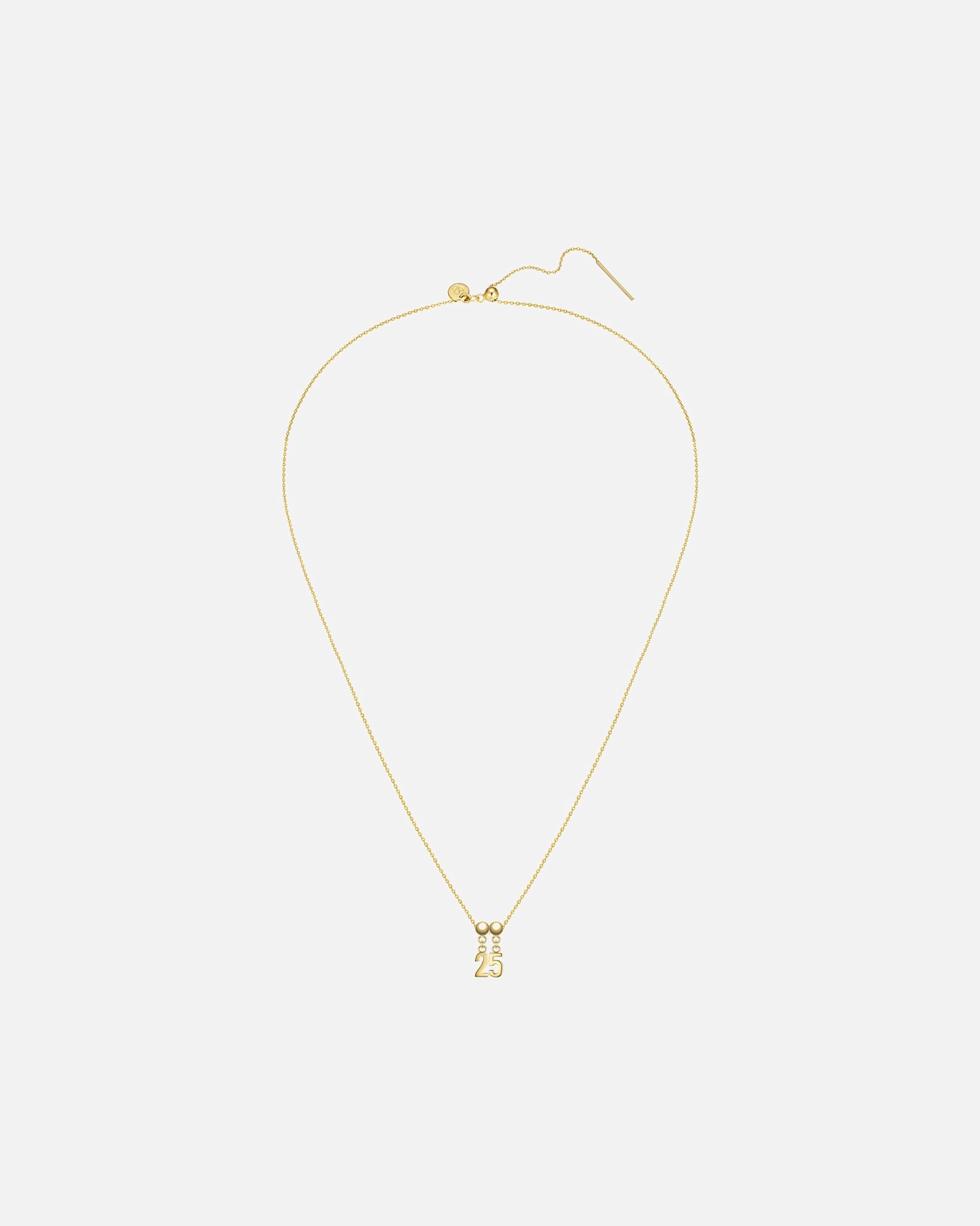 Collier for FemmeGlanzstücke MünchenSet (chaîne + 2 charms) Chiffre 25 en Argent sterling en Or jaune45,0 cm