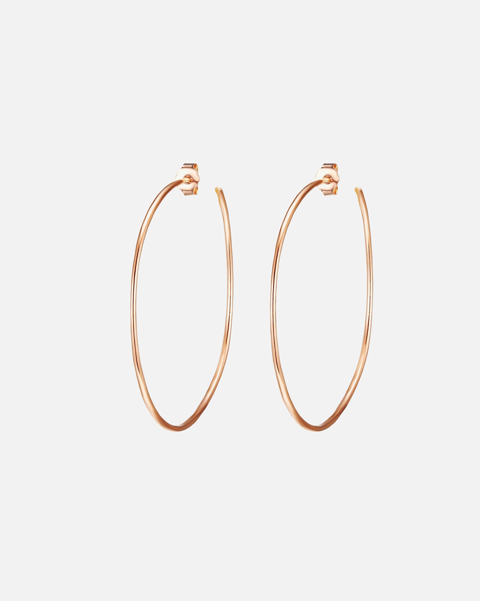 Creolen für Weiblich Glanzstücke München Creolen Sterling Silber in Roségold 50,0 mm