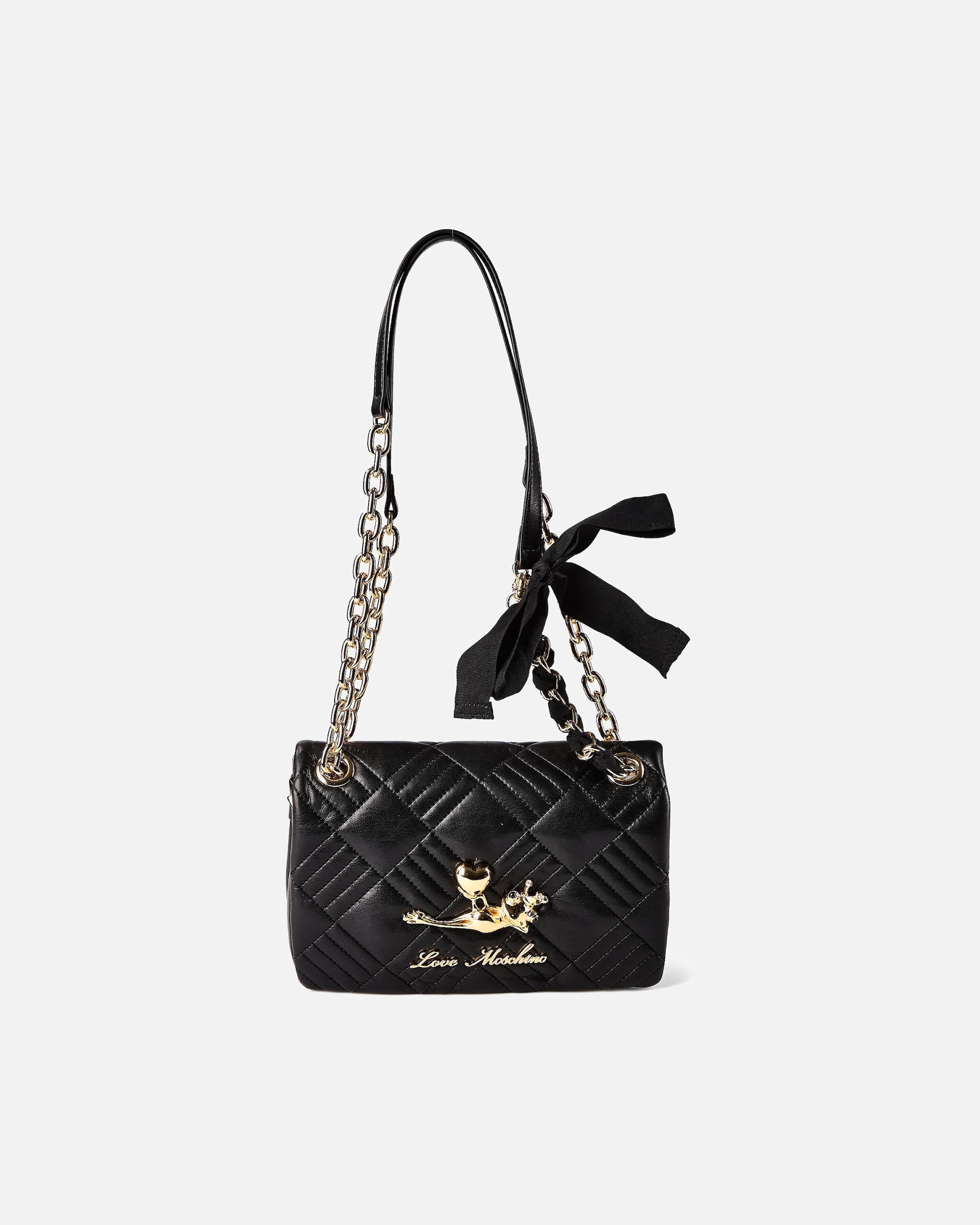 Tasche für Weiblich Love Moschino Frog Bag Schultertasche black