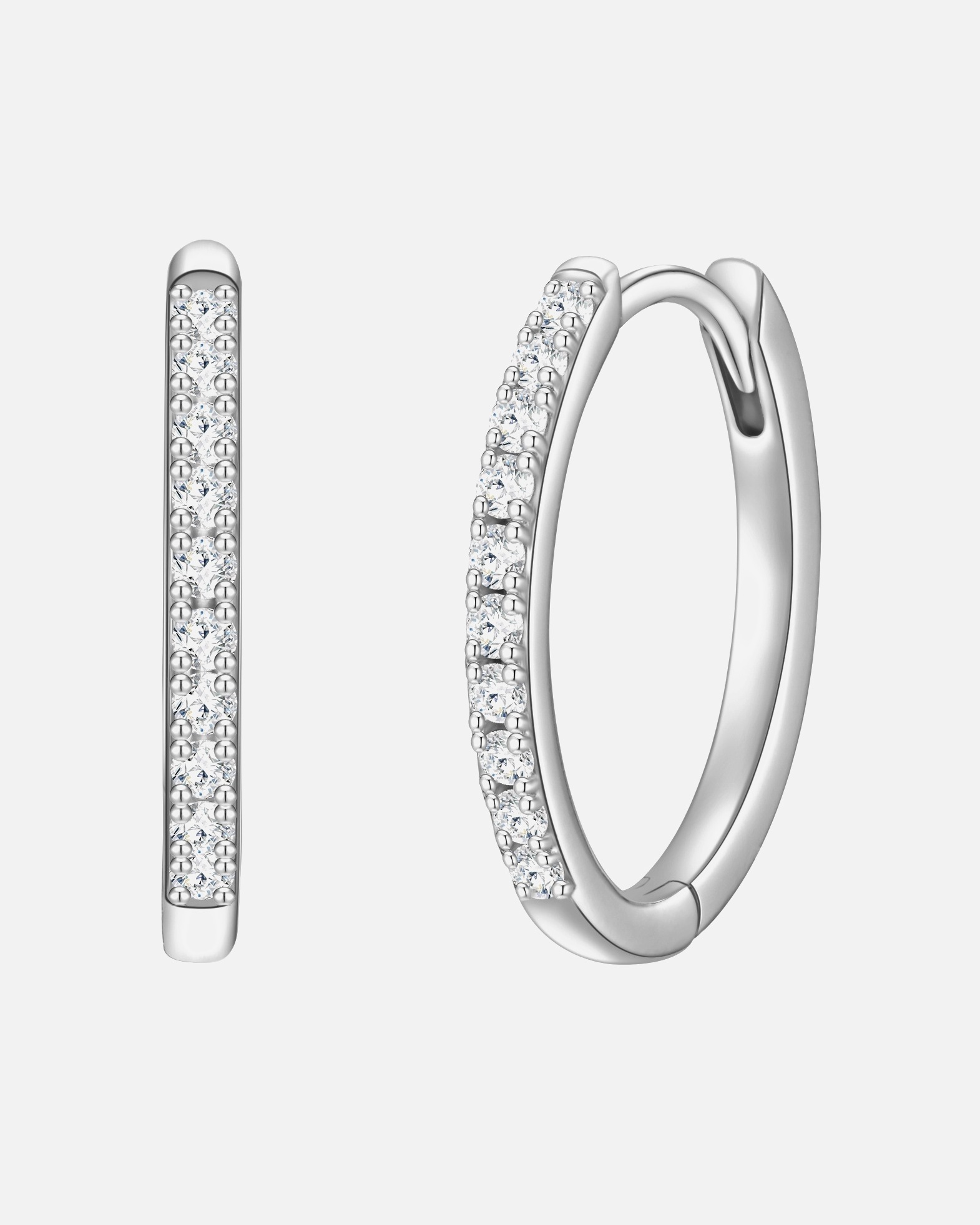Créoles for FemmeGlanzstücke MünchenCréoles en argent Argent sterling Oxyde de zirconium (CZ) en Argent19,4 mm