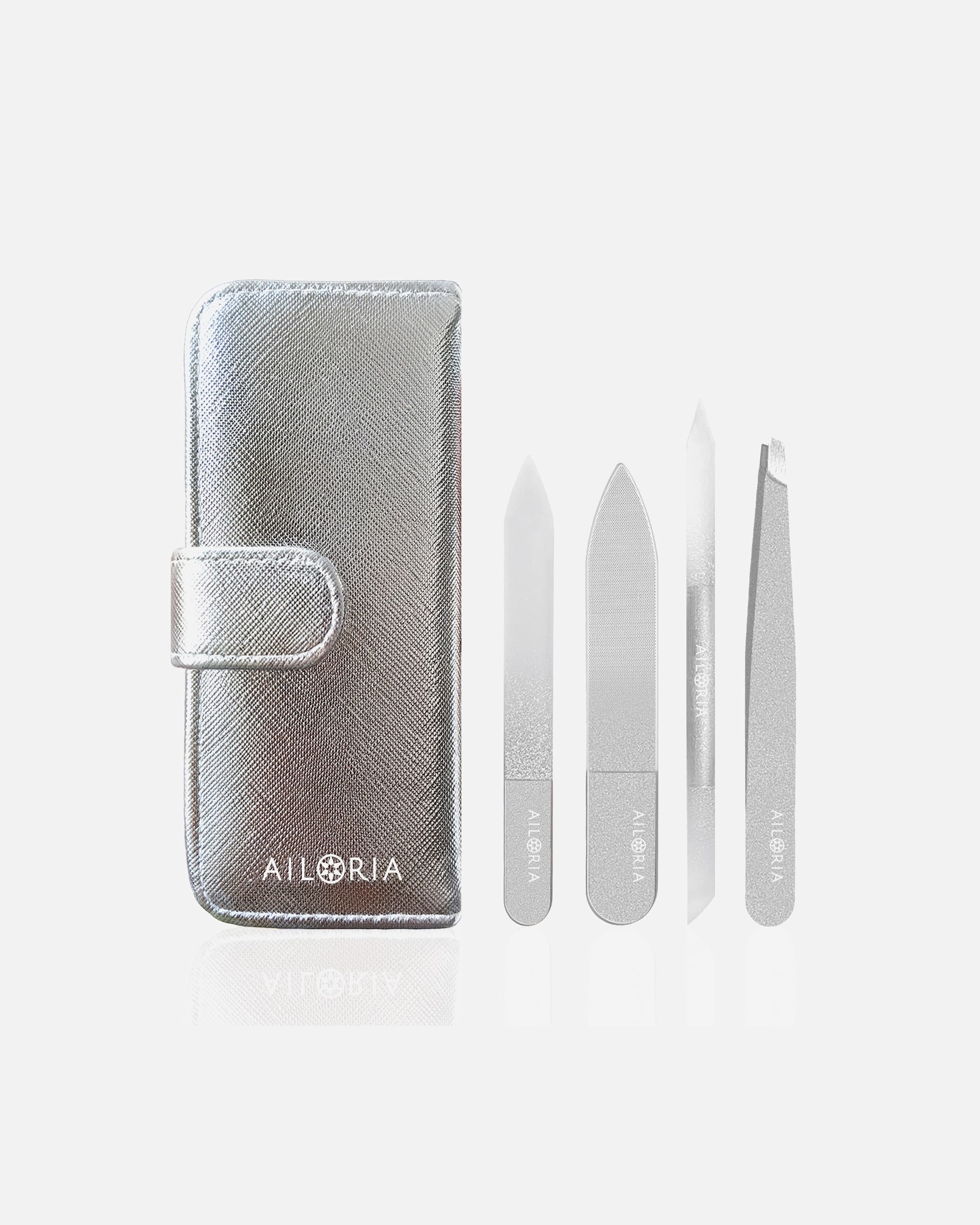 Kit de soins pour les ongles for FemmeAiloriaCONTOUR PETITE Kit de limes à onglesargent