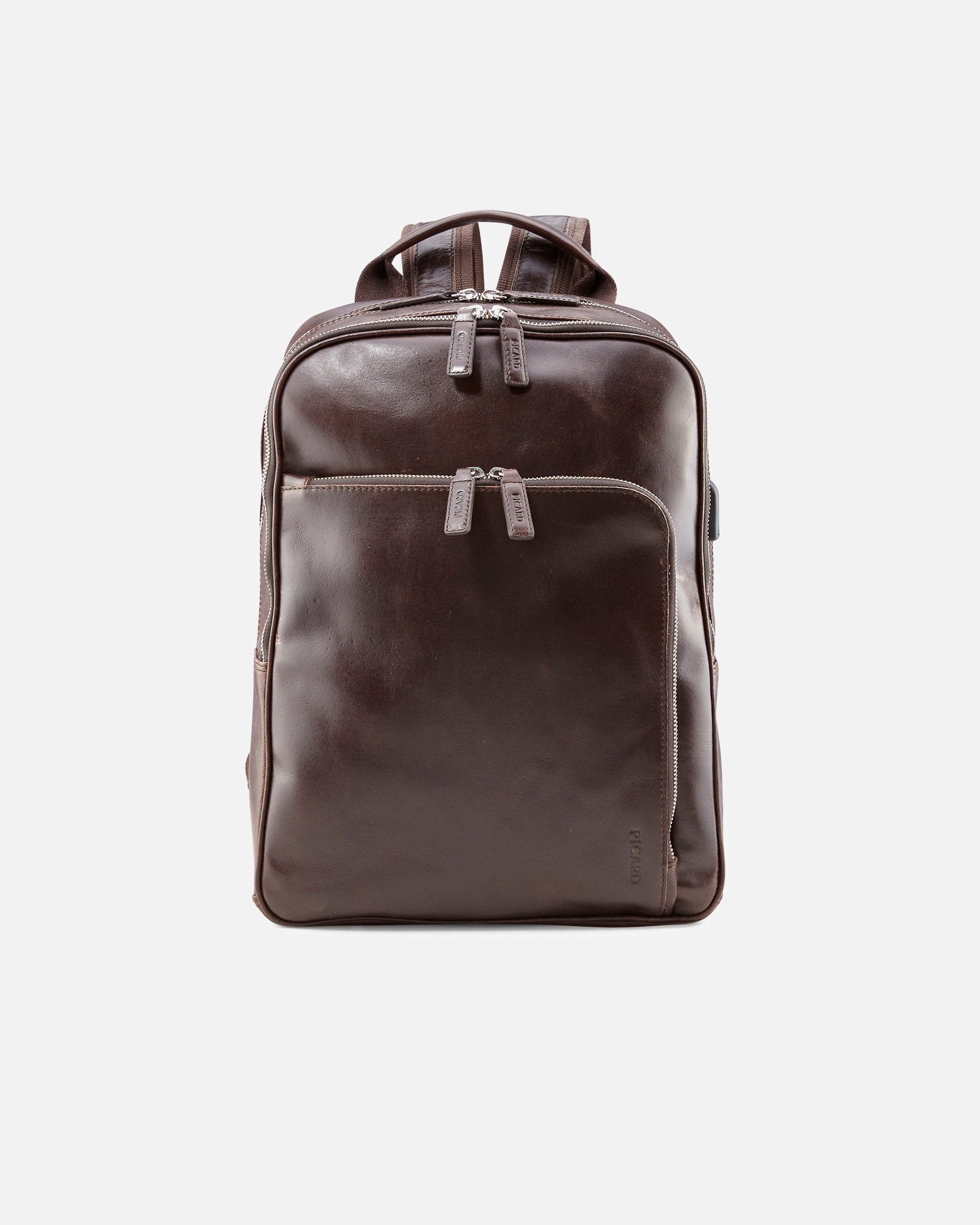 Rucksack für Männlich Picard Buddy Rucksack Leder 39 cm Laptopfach cafe