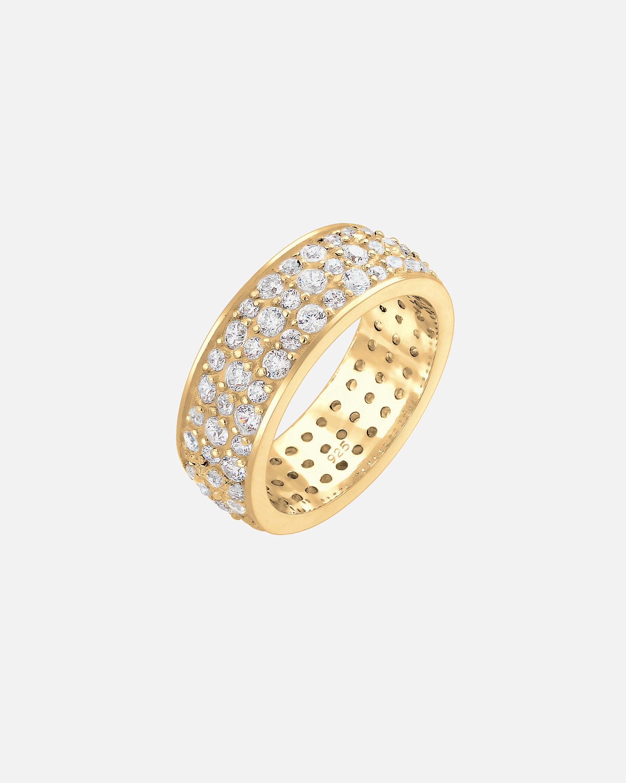 Ring für Weiblich Elli PREMIUM Bandring Microsetting Zirkonia Kristall 925 Silber 54