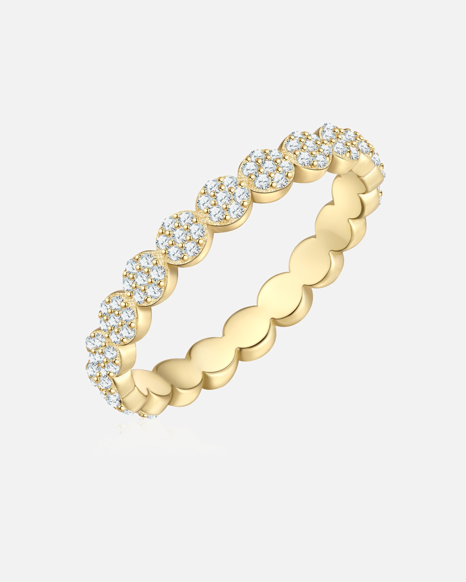 Bague for FemmeGlanzstücke MünchenBague en Argent Sterling en or jaune avec Zirconium56