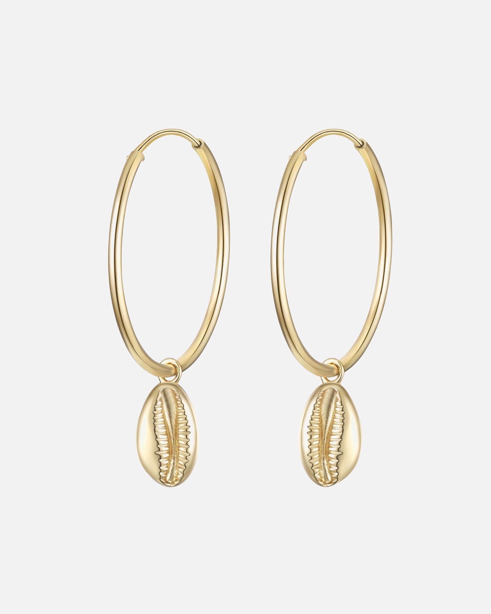 Créoles for FemmeGlanzstücke MünchenCréoles en argent Coquillage Argent sterling en Or jaune15,5 mm