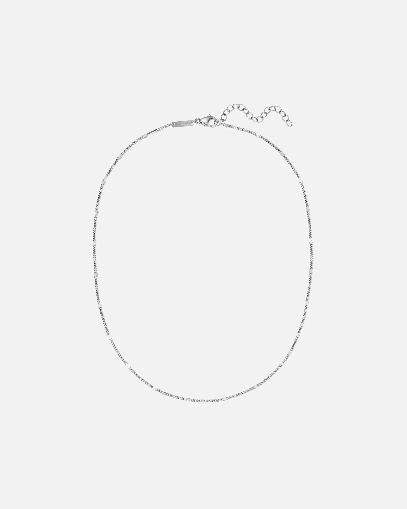 Halskette für Weiblich EASTSIDE Halskette aus Edelstahl in Silber 40,0 cm Basiskette + 5,0 cm Verlängerung