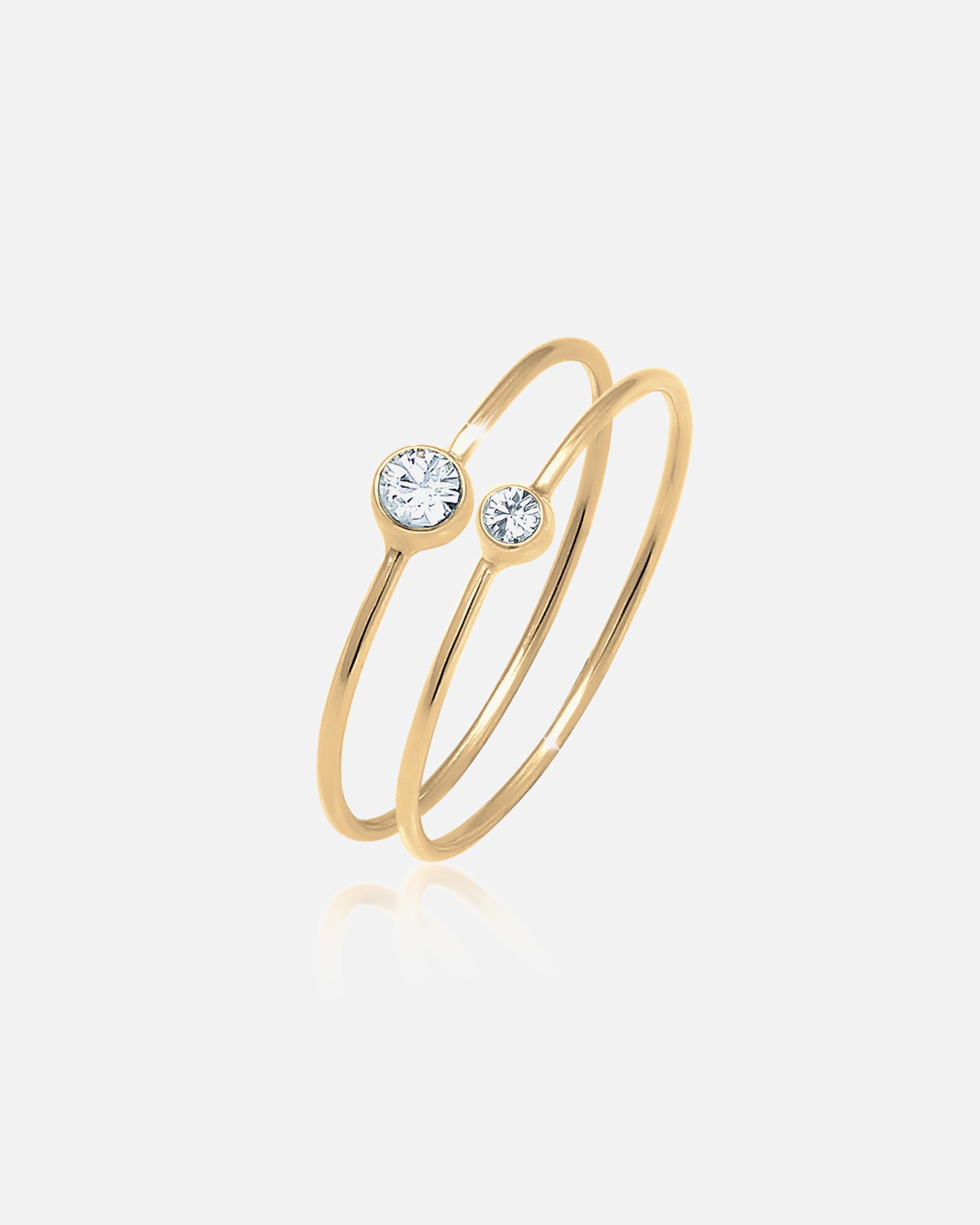 Ring für Weiblich Set 925 Silber, mit Kristallen von Swarovski® 50