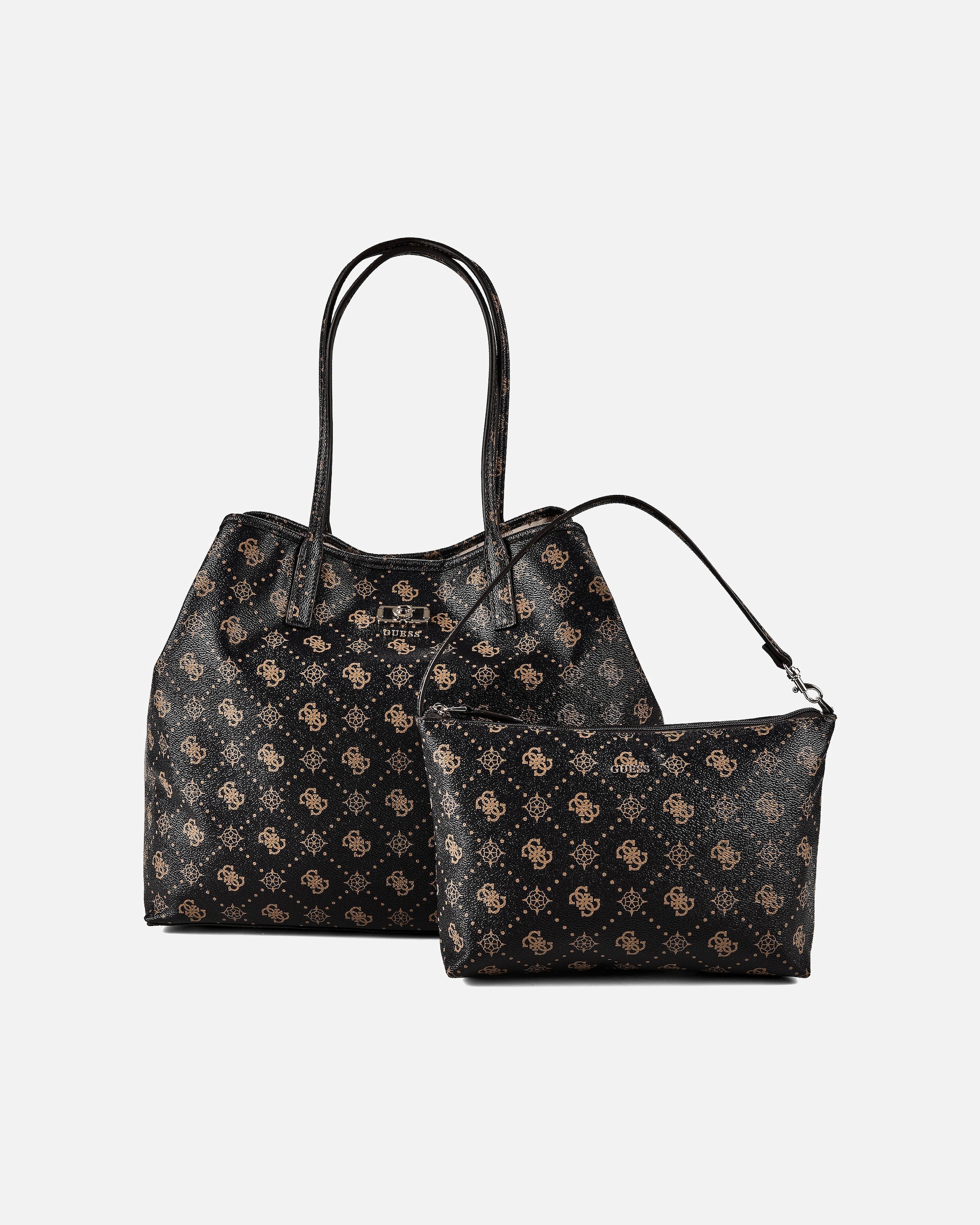 Tasche für Weiblich Guess Emelie Shopper espresso logo