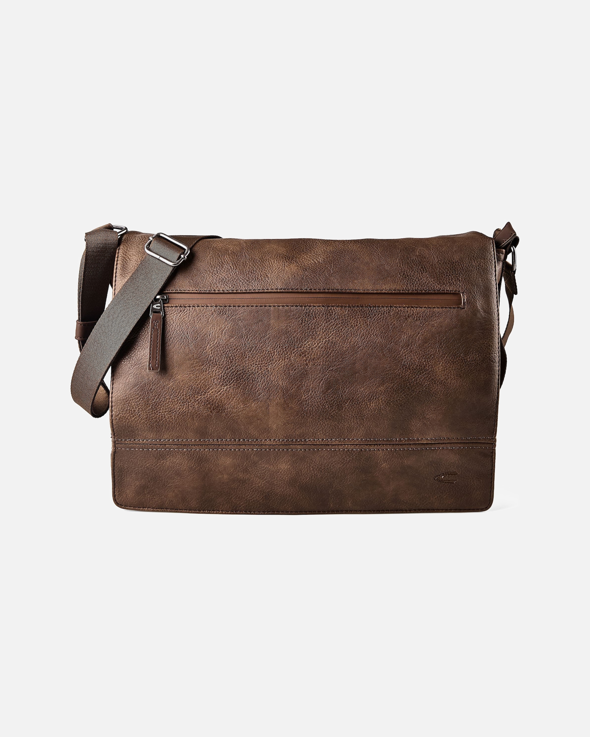Laptoptasche für Männlich camel active Traces Messenger Leder 38.5 cm Laptopfach brown