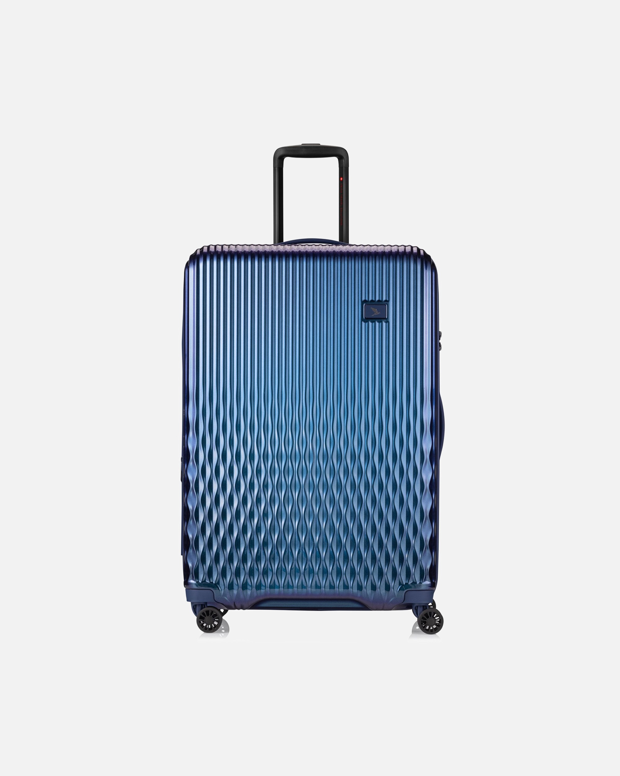 Koffer für Männlich Pack Easy Flow 4 Rollen Trolley L 75 cm mit Dehnfalte moroccan blau