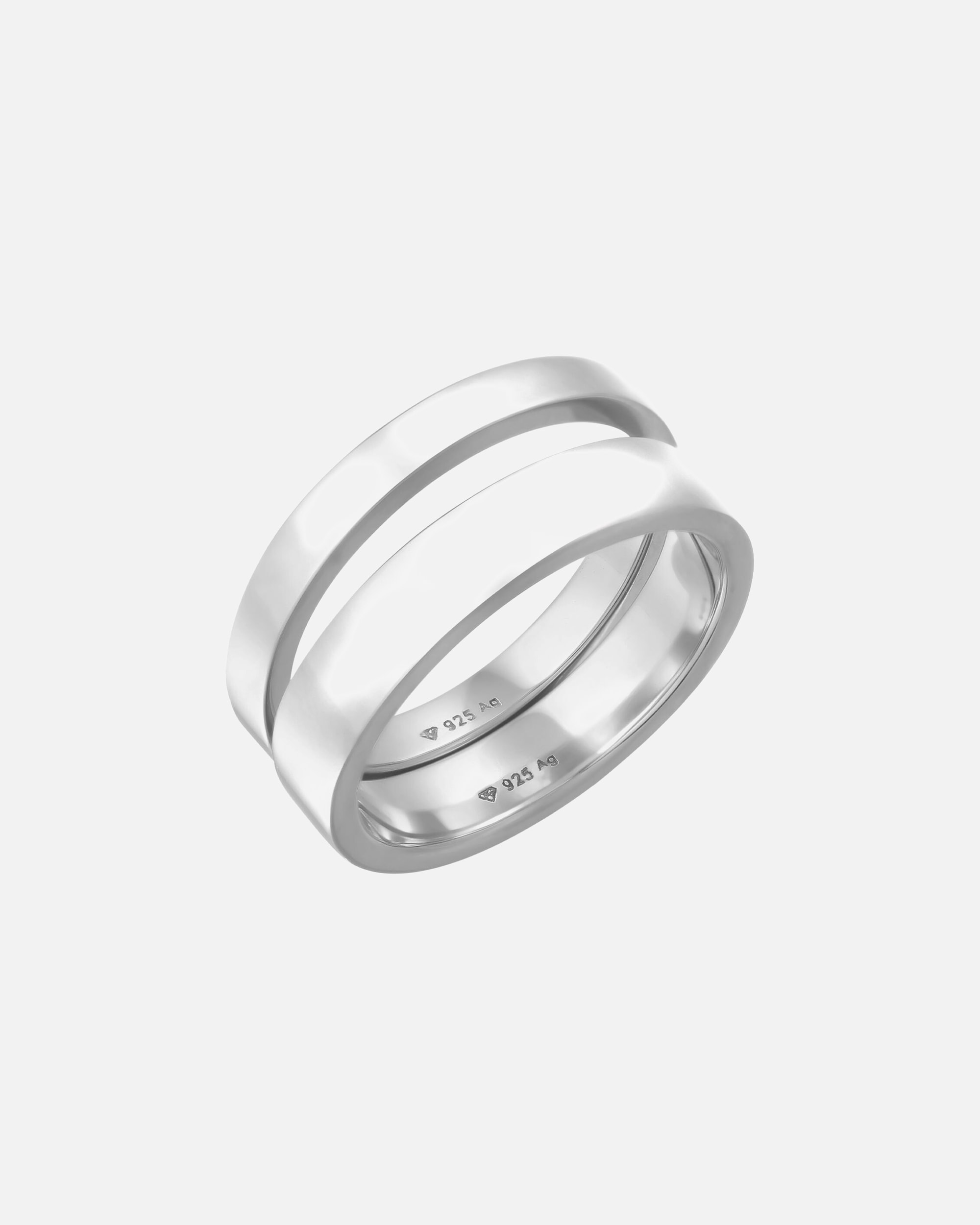 Bague for HommeKUZZOIHommes pile Set Casual en argent sterling 92560