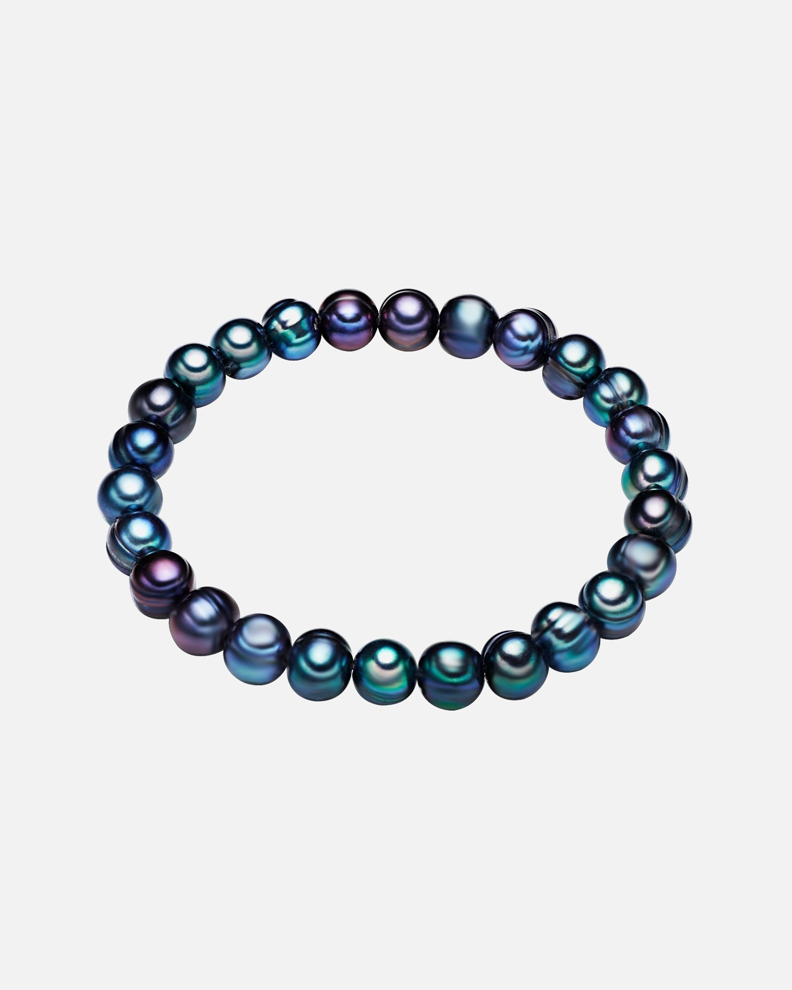 Armband für Weiblich Lulu & Jane Perlen-Armband aus Süßwasser-Zuchtperlen in blau mit potato Perlen 21,0 cm