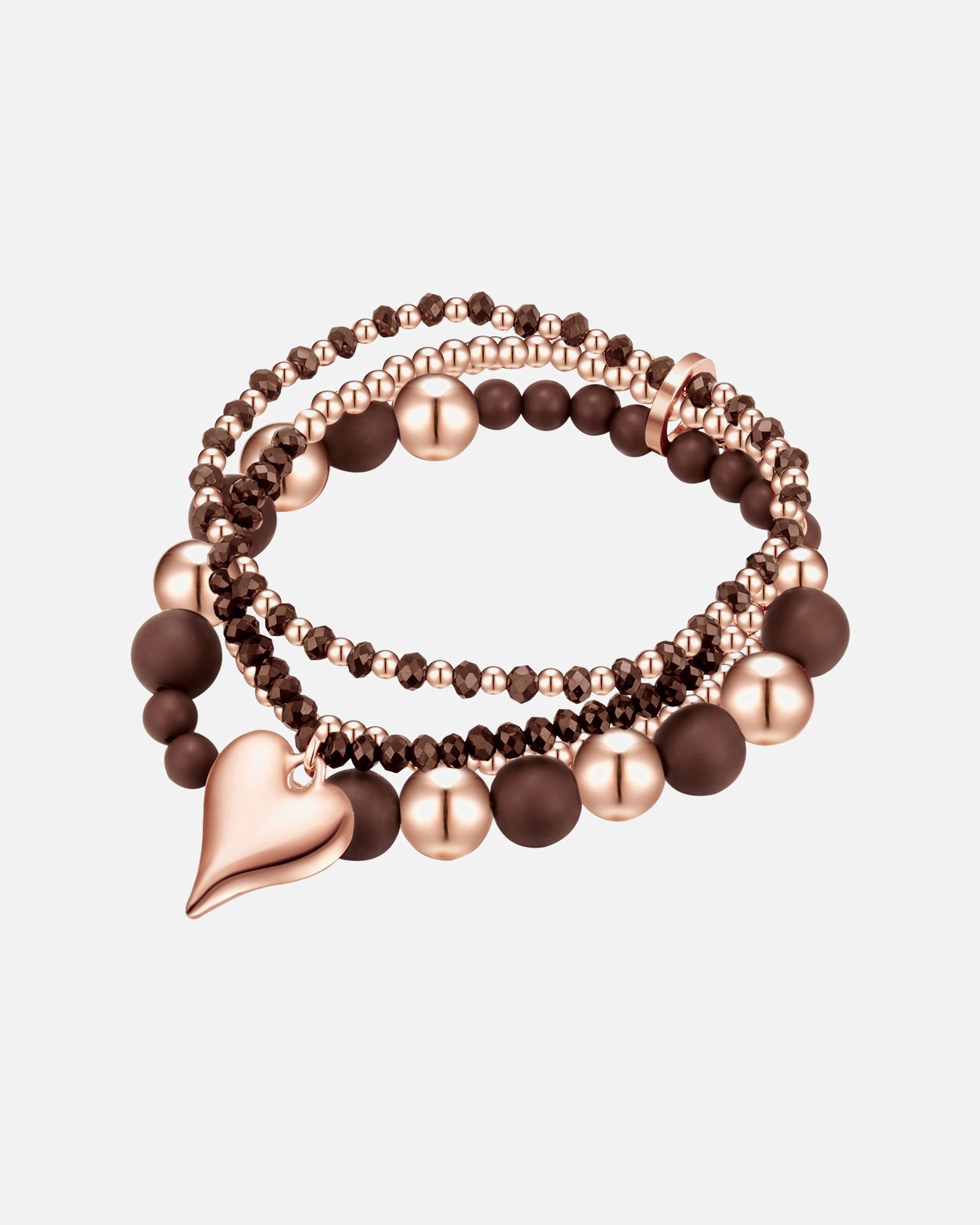 Bracelet for FemmeBracelet Coeur Alliage de fer Verre en Or rose19,0 cm