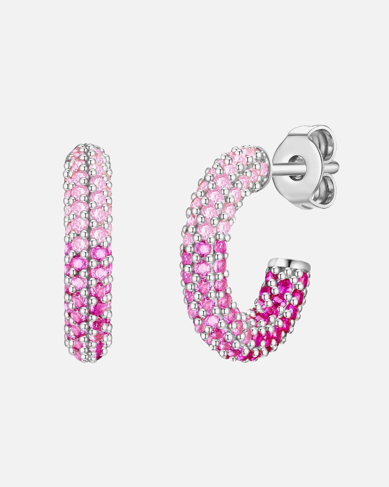 Créoles for FemmeCréoles en argent Argent sterling Oxyde de zirconium (CZ) en Argent15,6 mm