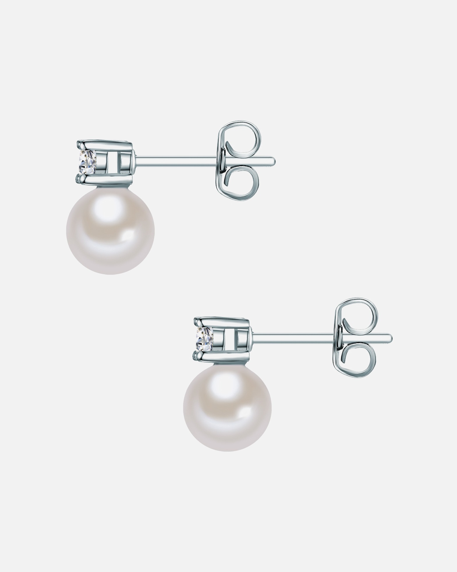 Boucle d'oreilles for FemmeLulu & JaneBoucles d´oreilles Argent sterling Oxyde de zirconium (CZ) Perle (synth.) en Argent11,8 mm