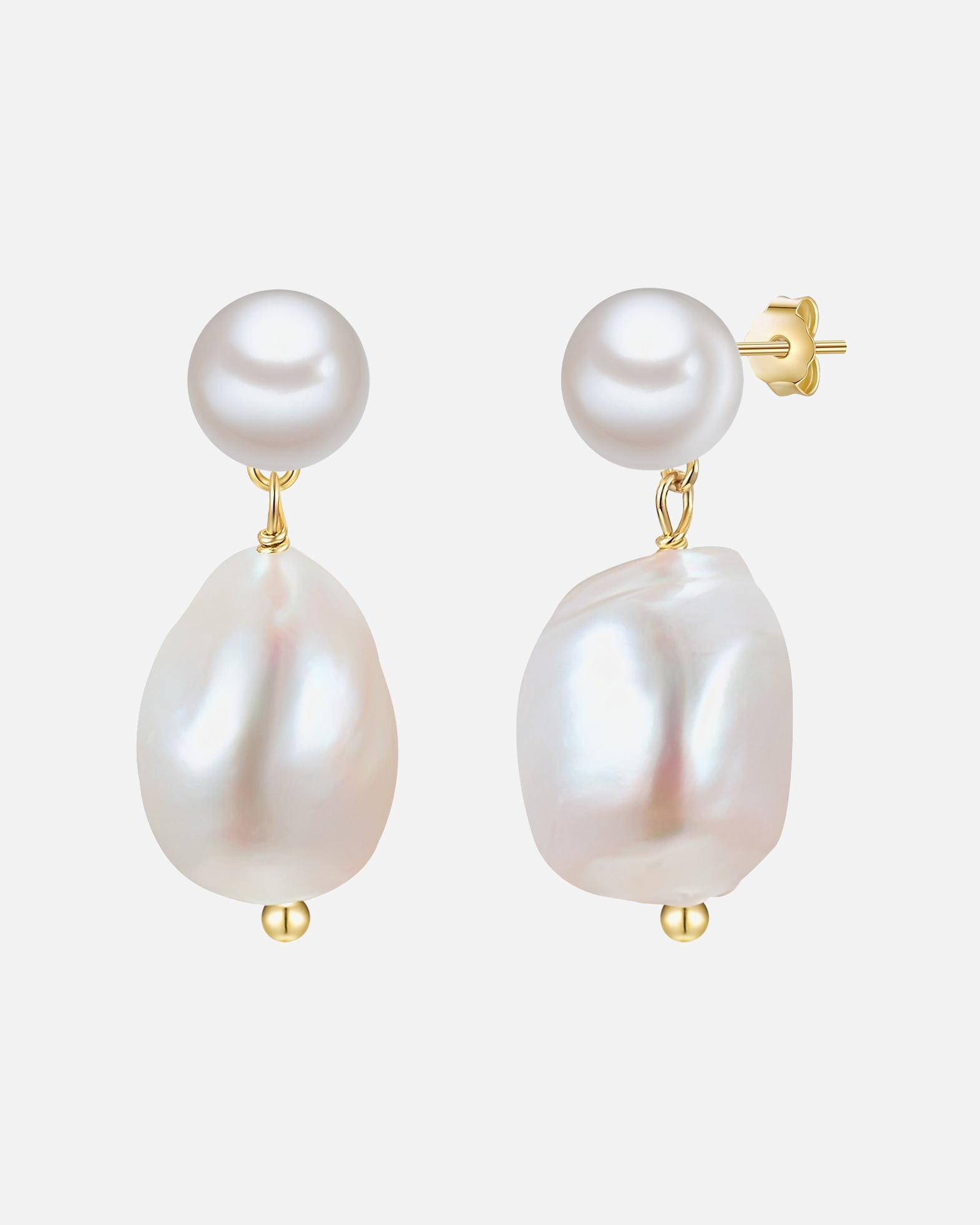 Boucle d'oreilles for FemmeGlanzstücke MünchenBoucles d'oreille en argent Perle de culture d'eau douce Perle de culture d'eau douce en Blanc23,7 mm