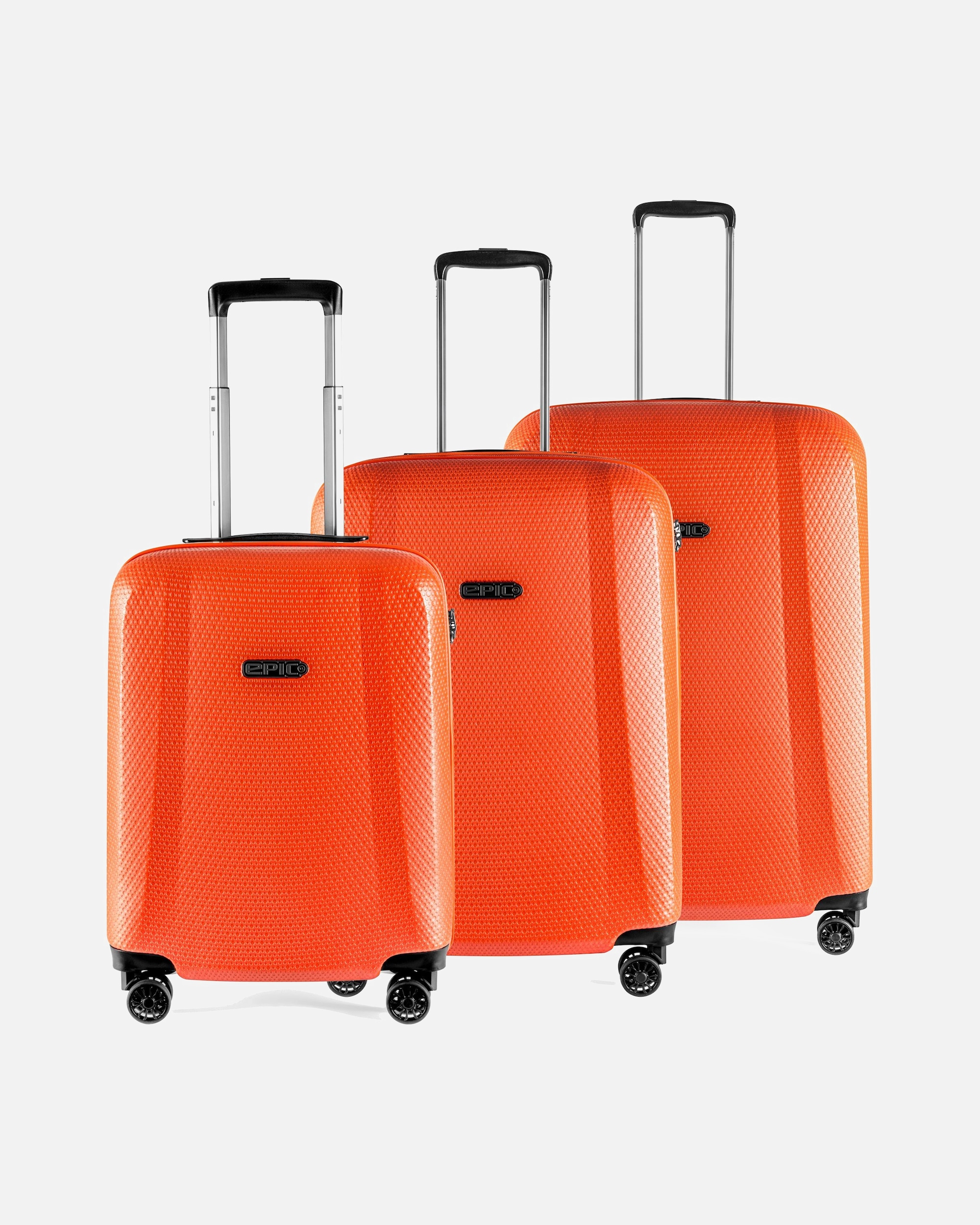Koffer für Männlich Epic GTO 5.0 4-Rollen Kofferset 3tlg. neonorange