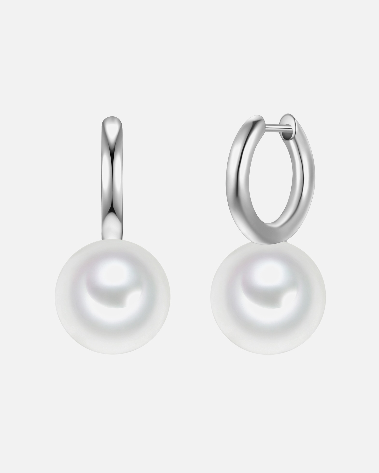 Créoles for FemmeCréoles en Laiton argenté avec Perle (synth.)33,5 mm