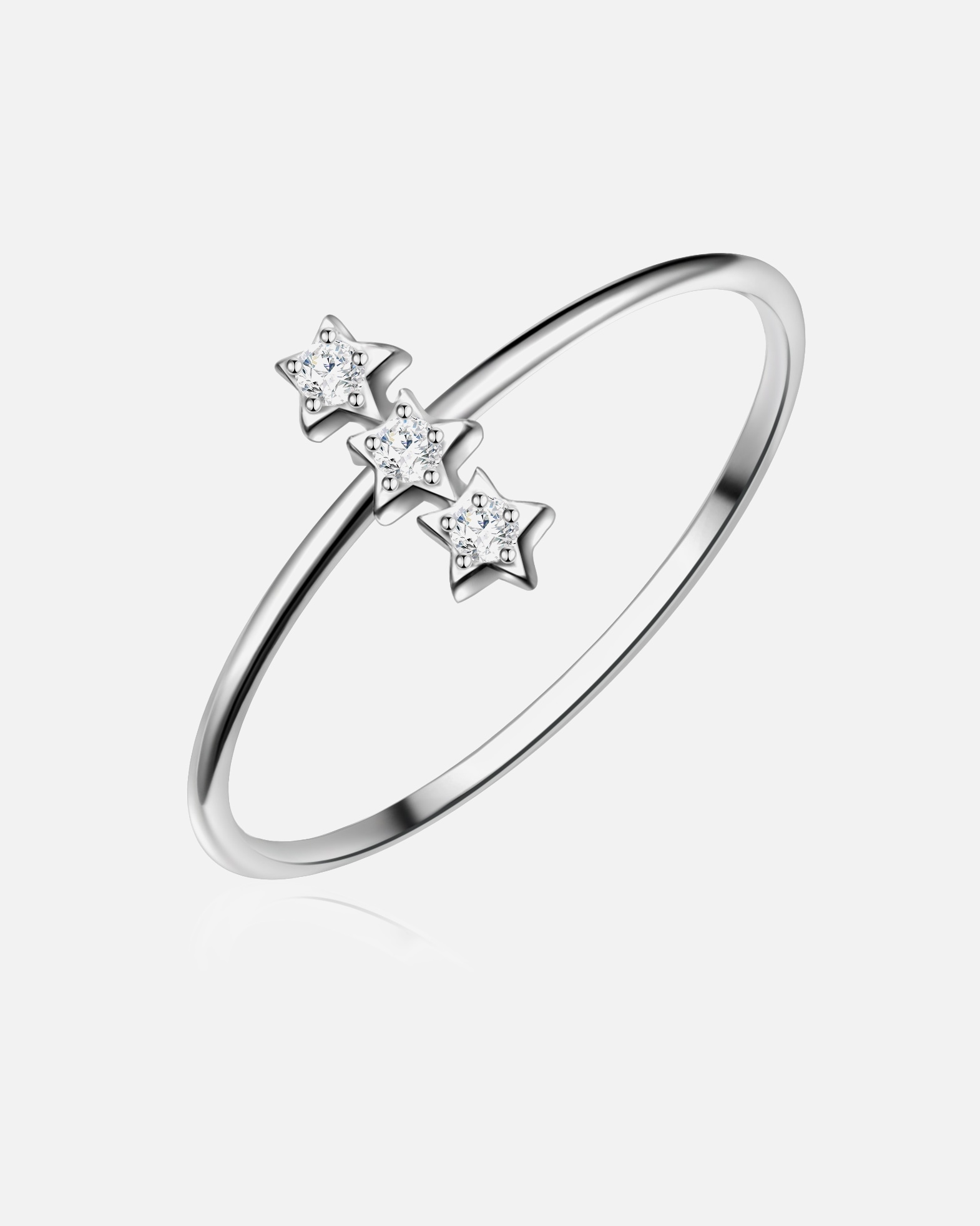 Bague for FemmeGlanzstücke MünchenBague en argent Étoiles Argent sterling Oxyde de zirconium (CZ) en Argent50