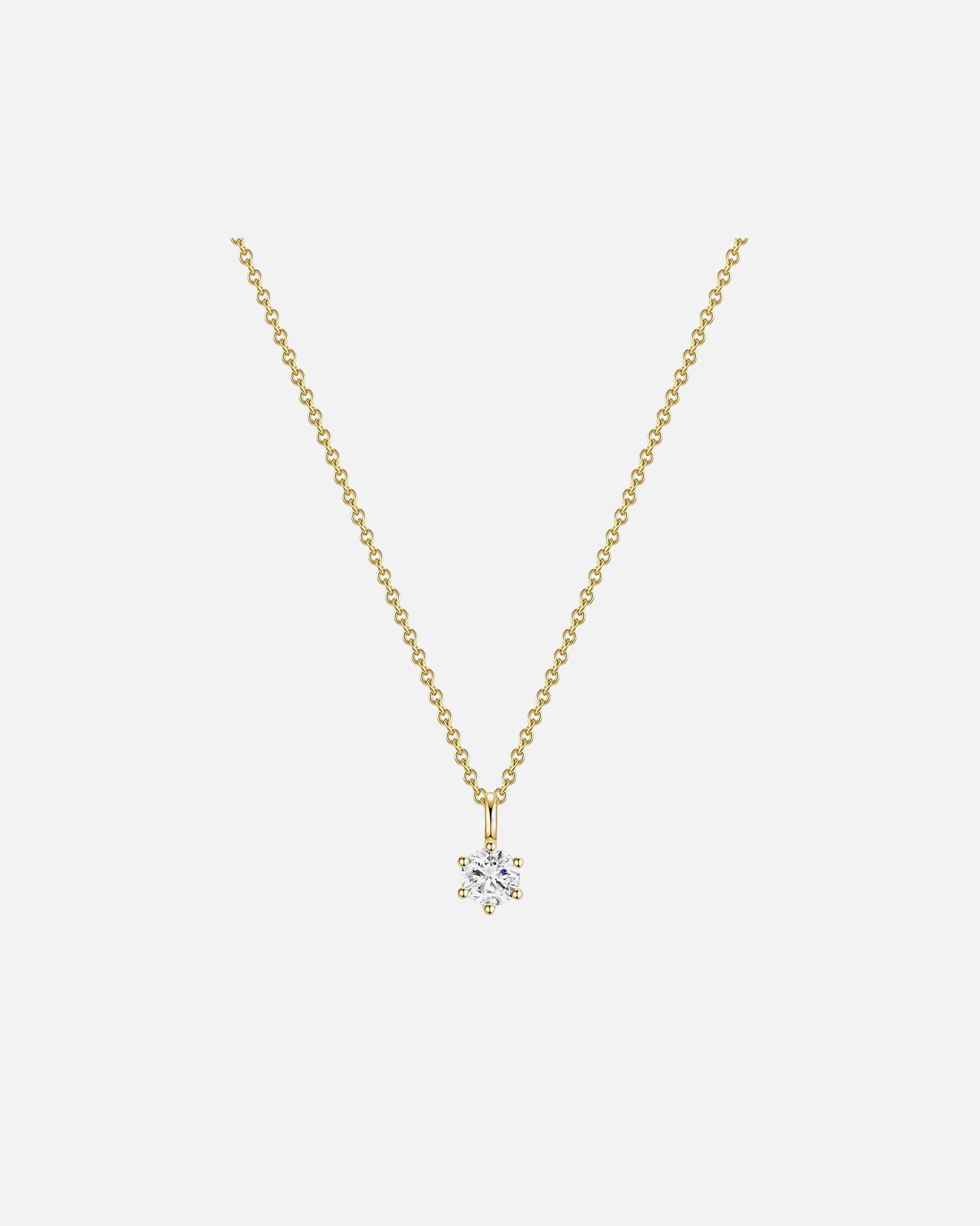 Halskette für Weiblich Glanzstücke München Halskette Sterling Silber Zirkonia in Gelbgold 40,0 cm Basiskette + 5,0 cm Verlängerung