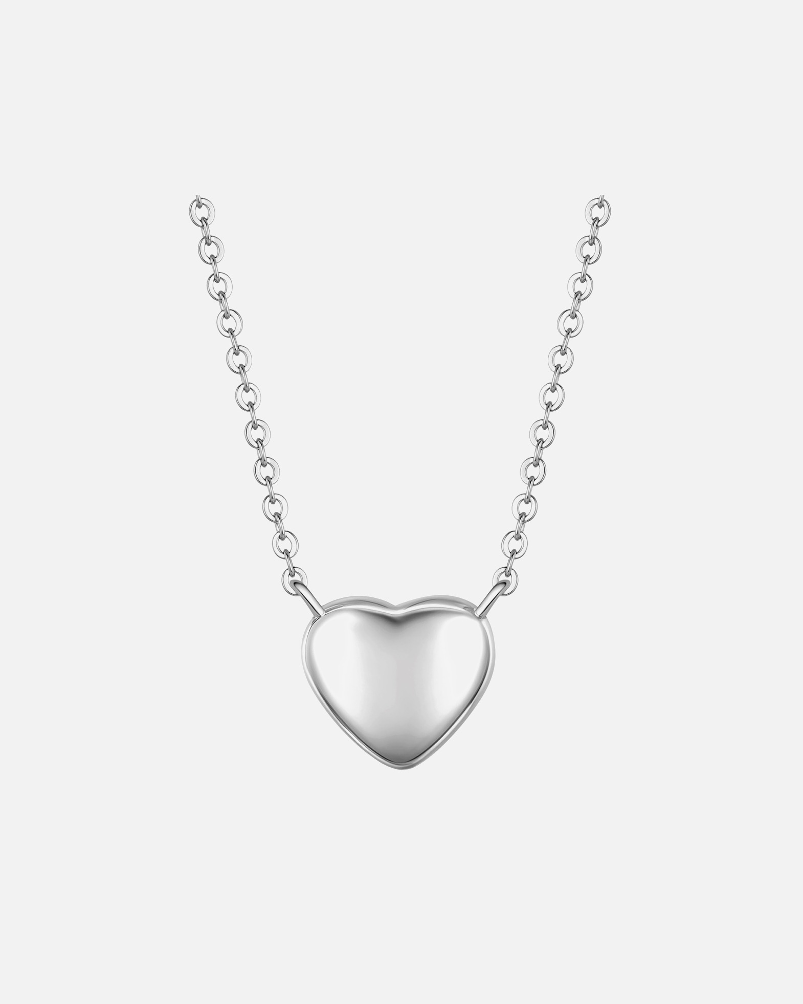 Collier for FemmeCollier Cœur en laiton en argent avec zirconium40,0 cm Basislänge + 7,0 cm Verlängerung