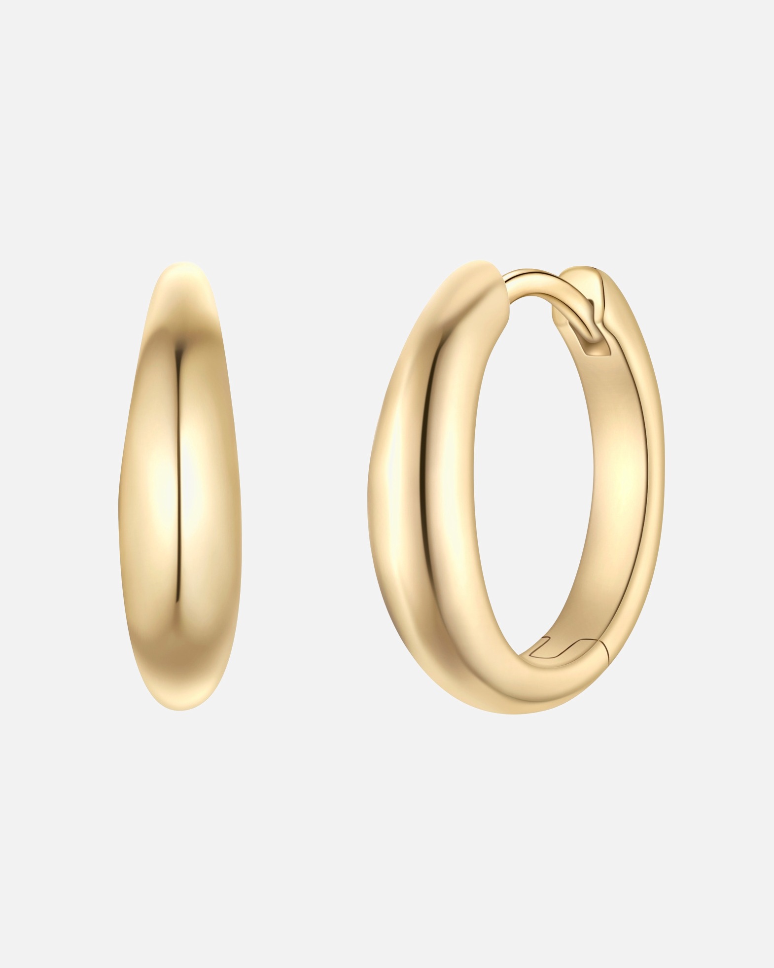 Créoles for FemmeCréoles en argent sterling en or jaune13,8 mm