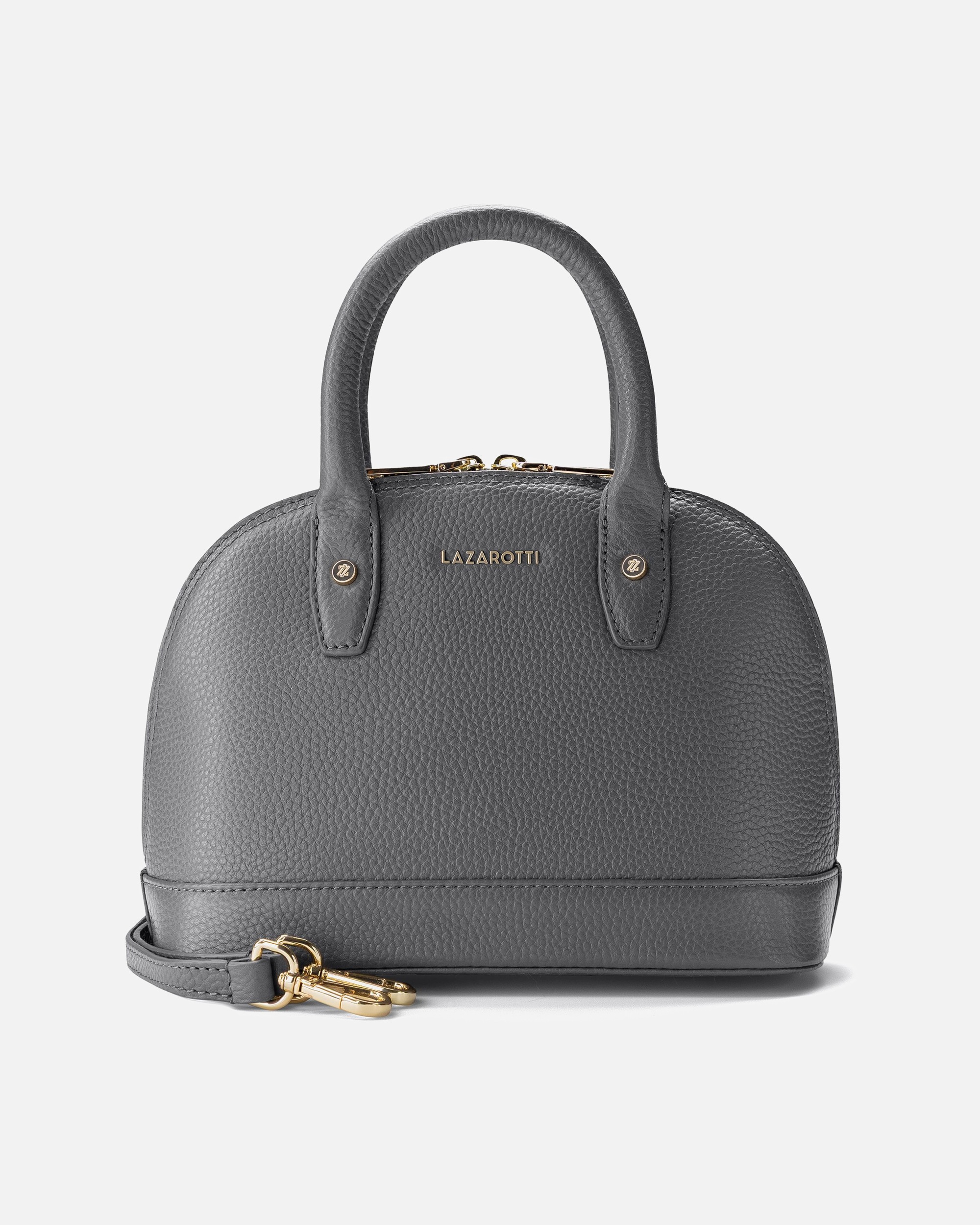 Tasche für Weiblich Lazarotti Bologna Leather Henkeltasche grey 2